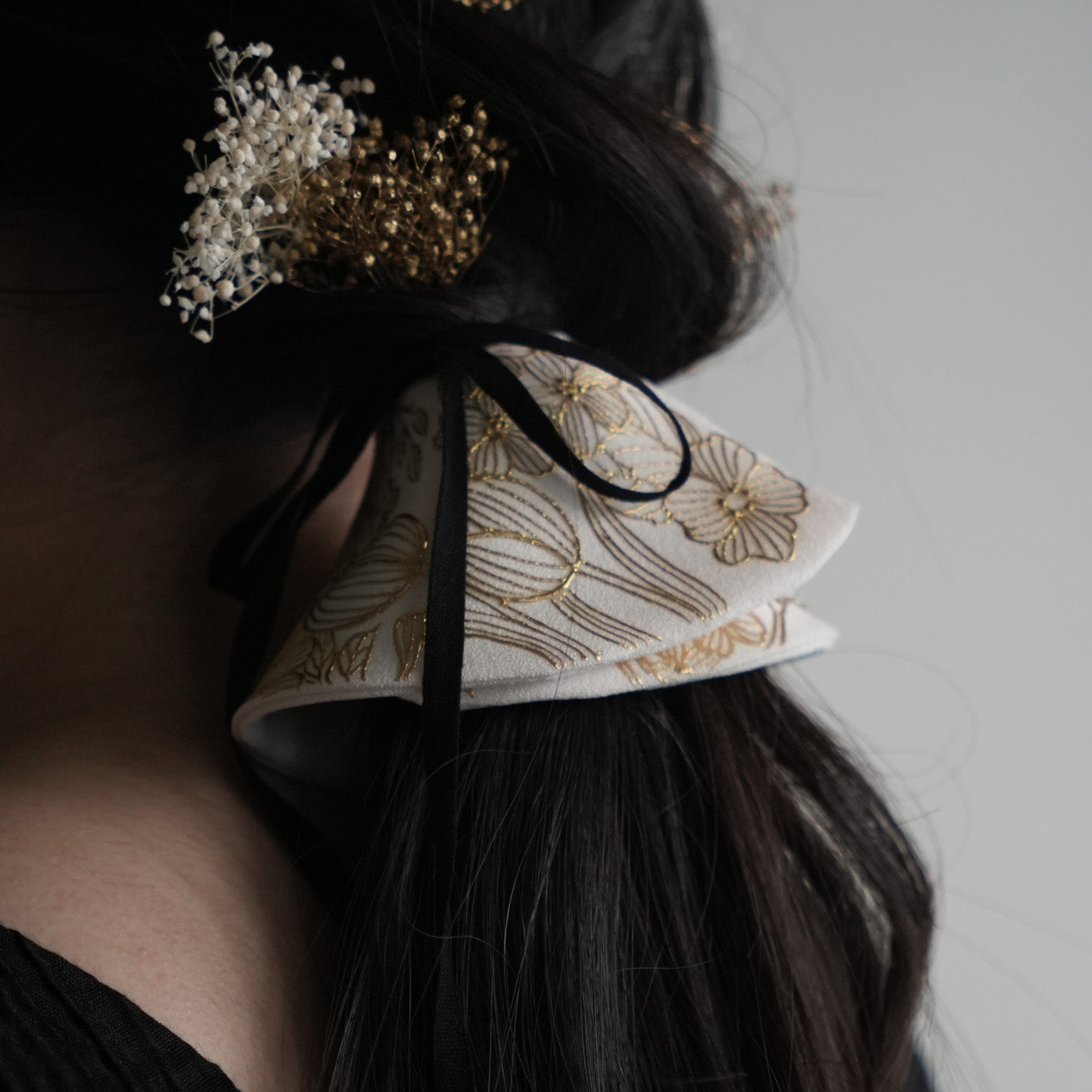 【受注生産2月お届け】KInsai Loop Hair Wrap - Bloom - Bianco