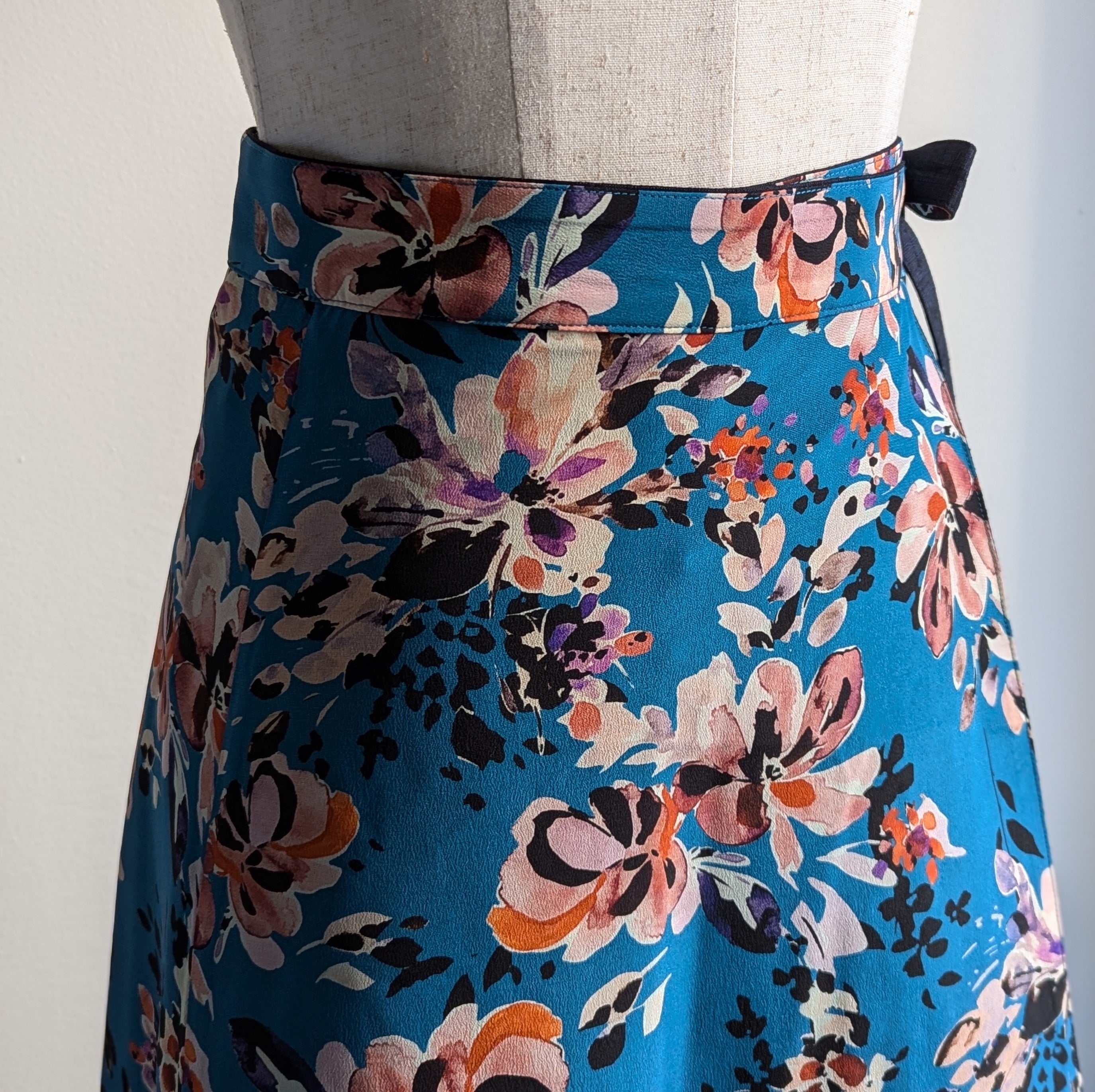 Reversible Skirt Flare - Fiori Blu