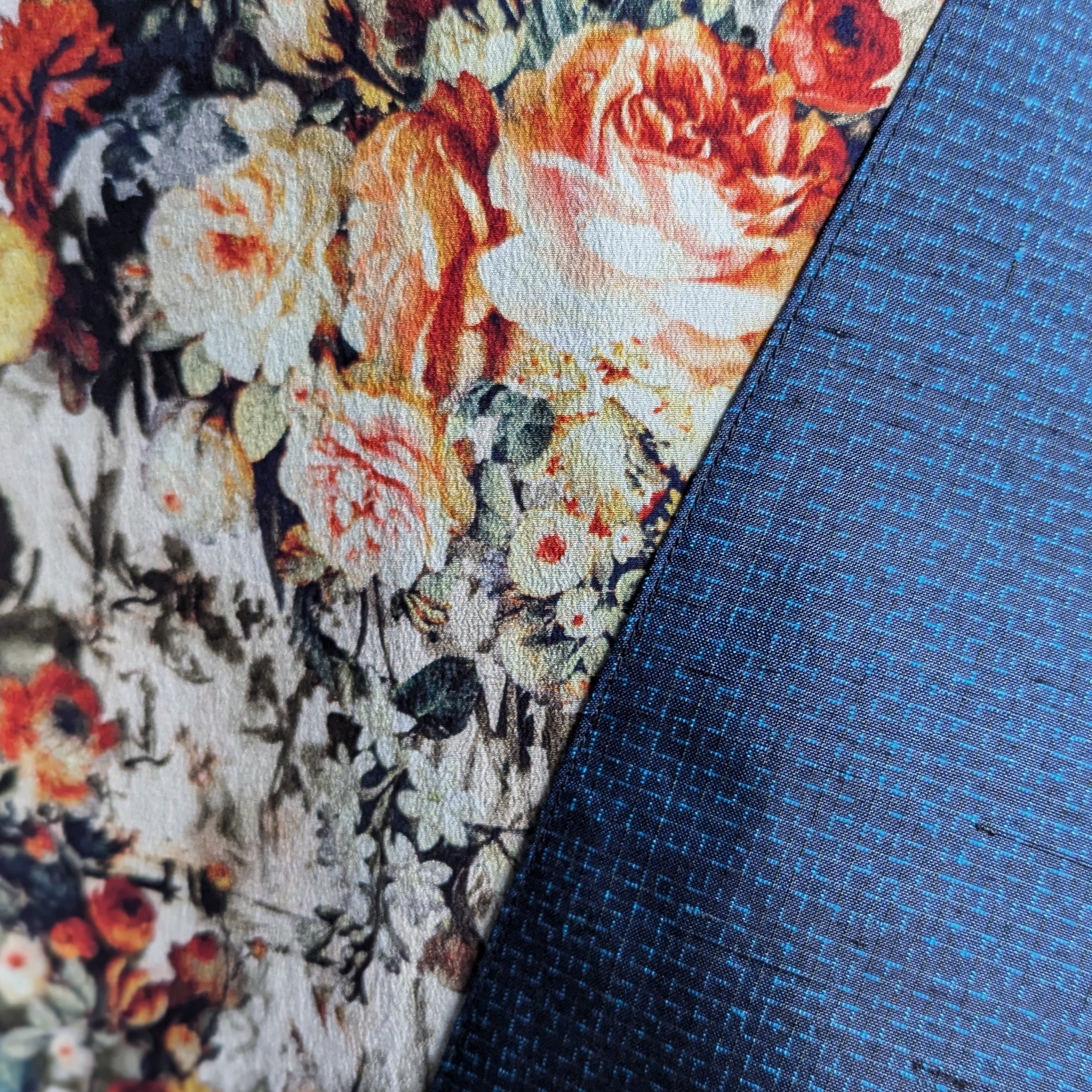 Reversible Skirt Flare - Fiori Che Brillano In Arancione