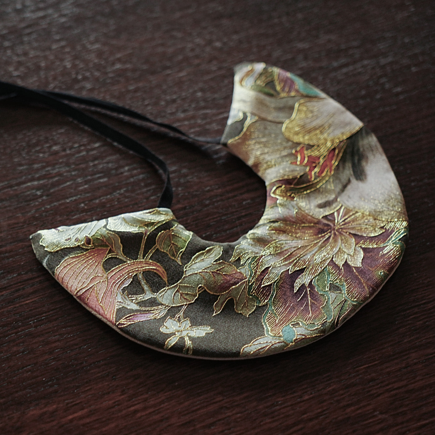 KInsai Loop Hair Wrap - Fiori Rosa - Khaki