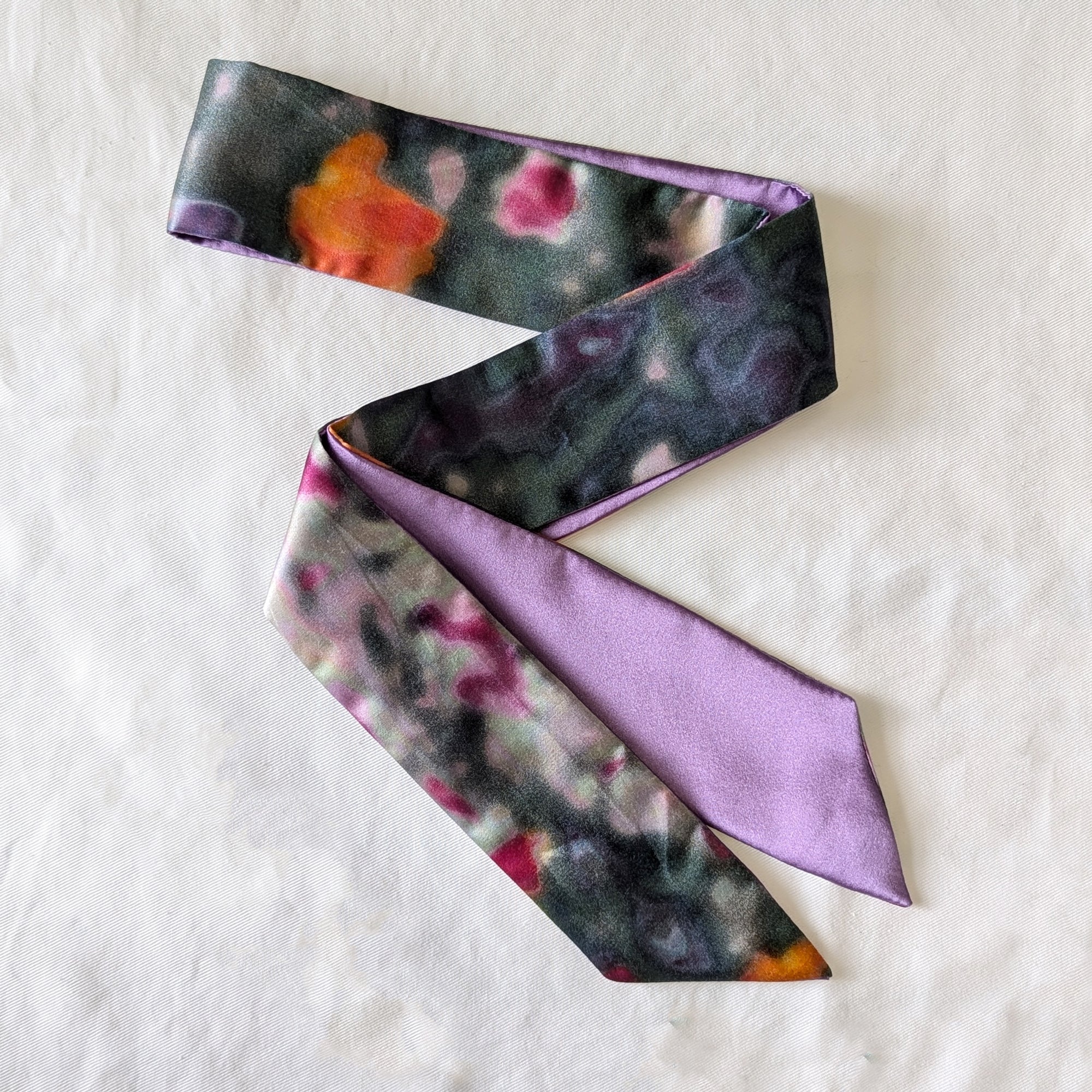 Silk Skinny Scarf - Astratto