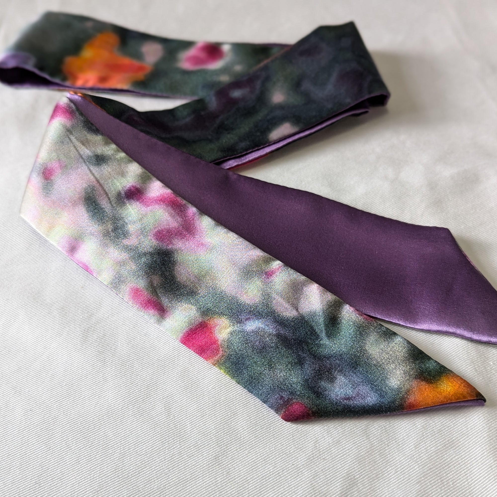 Silk Skinny Scarf - Astratto