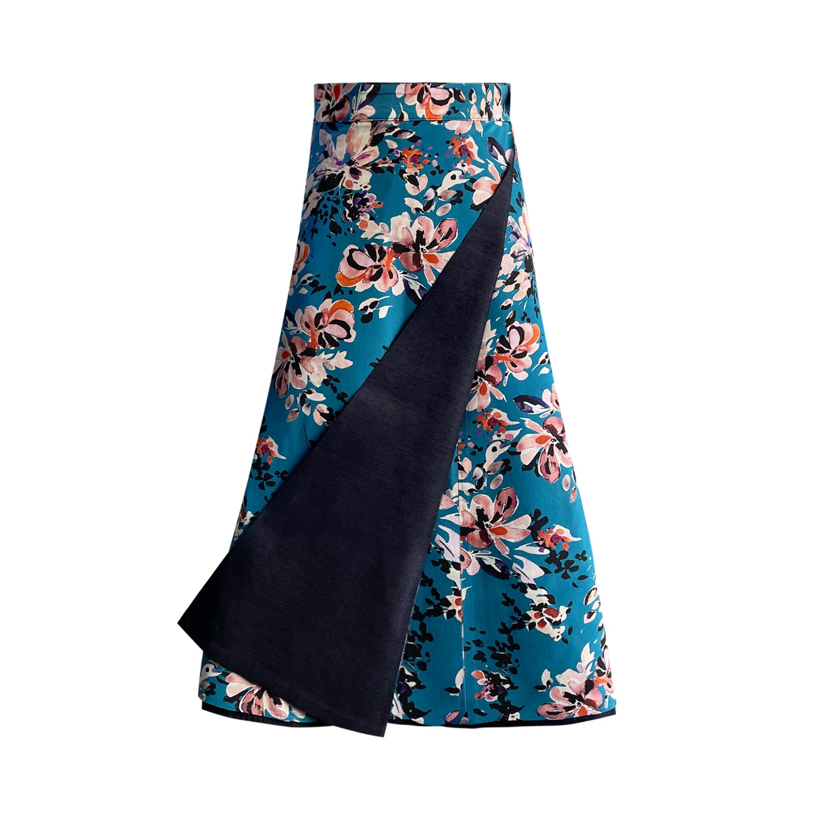 Reversible Skirt Flare - Fiori Blu