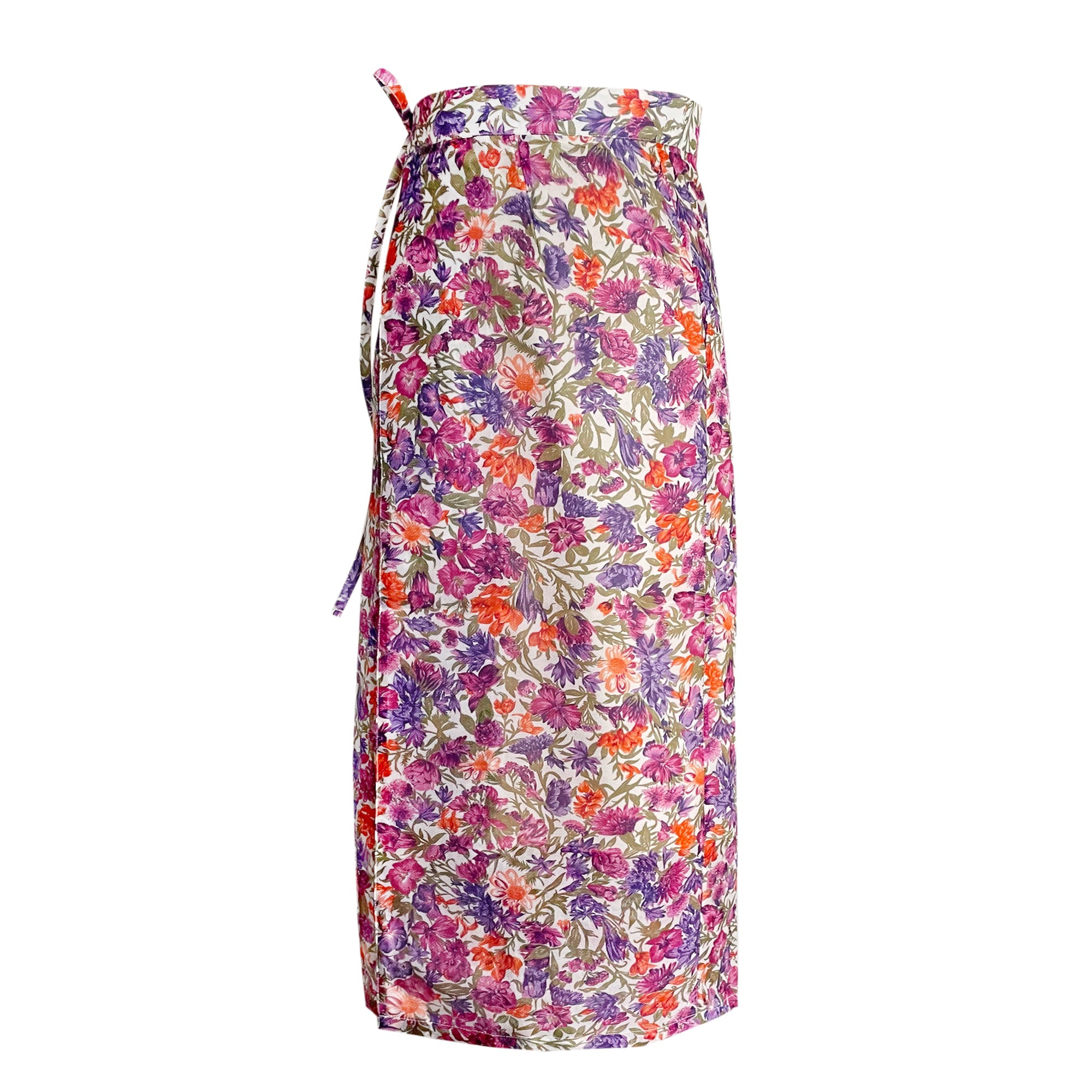 Italian Silk Wrap Skirt - Fiori Primavera main image 0