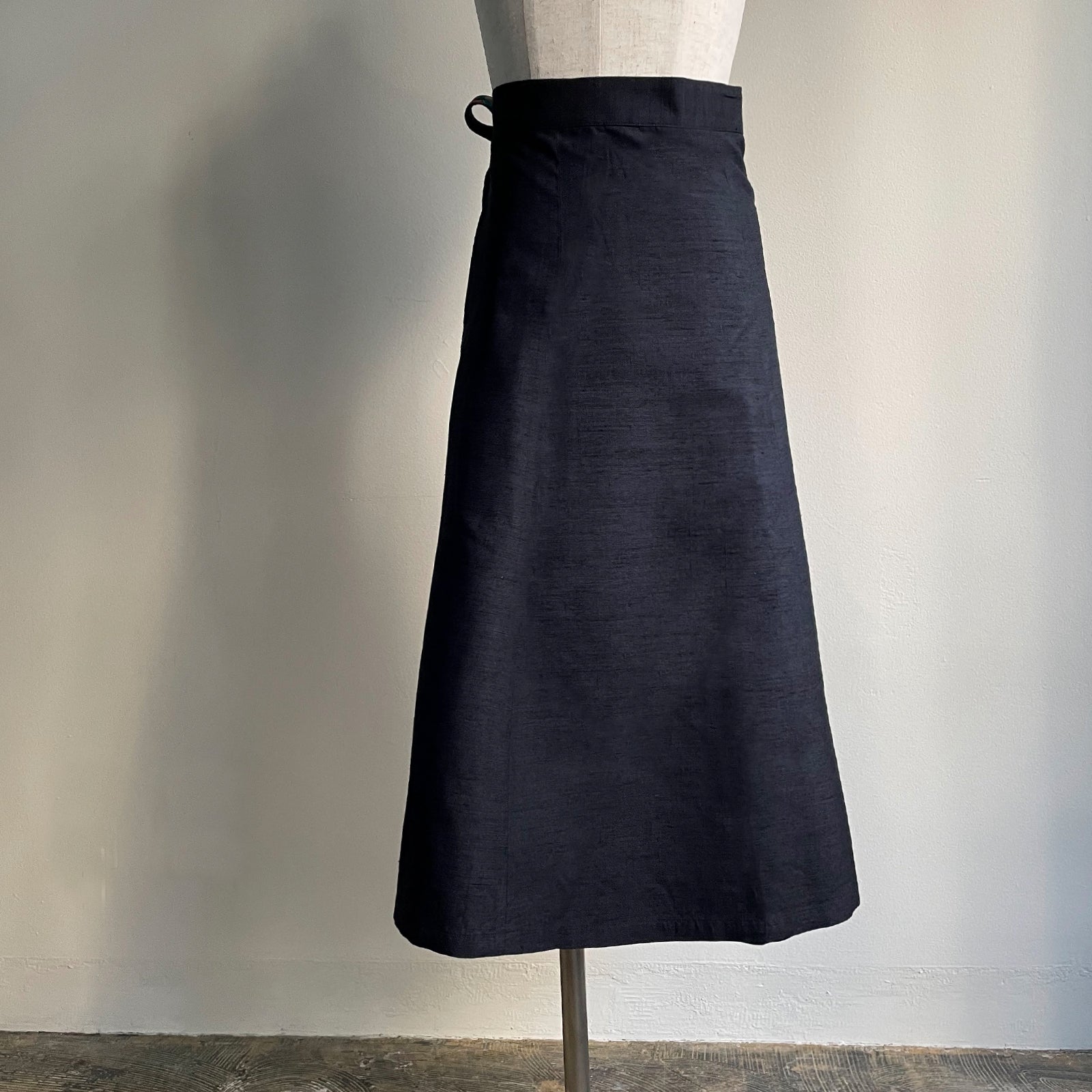 Reversible Skirt Flare - Foglie Con Fiori Bordeaux