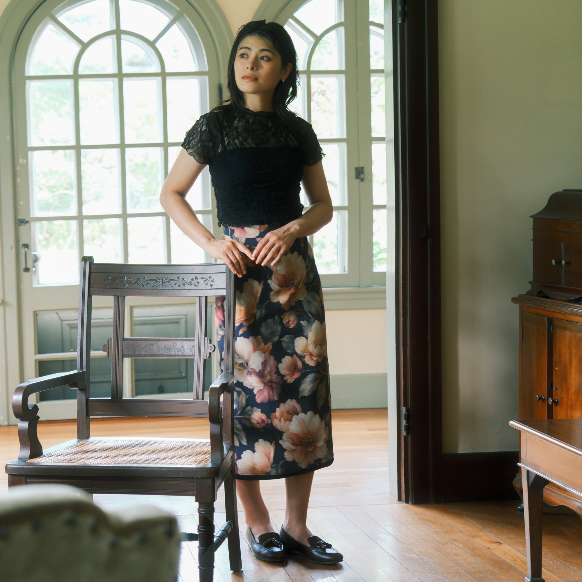 Reversible Skirt Long Straight - Notturno