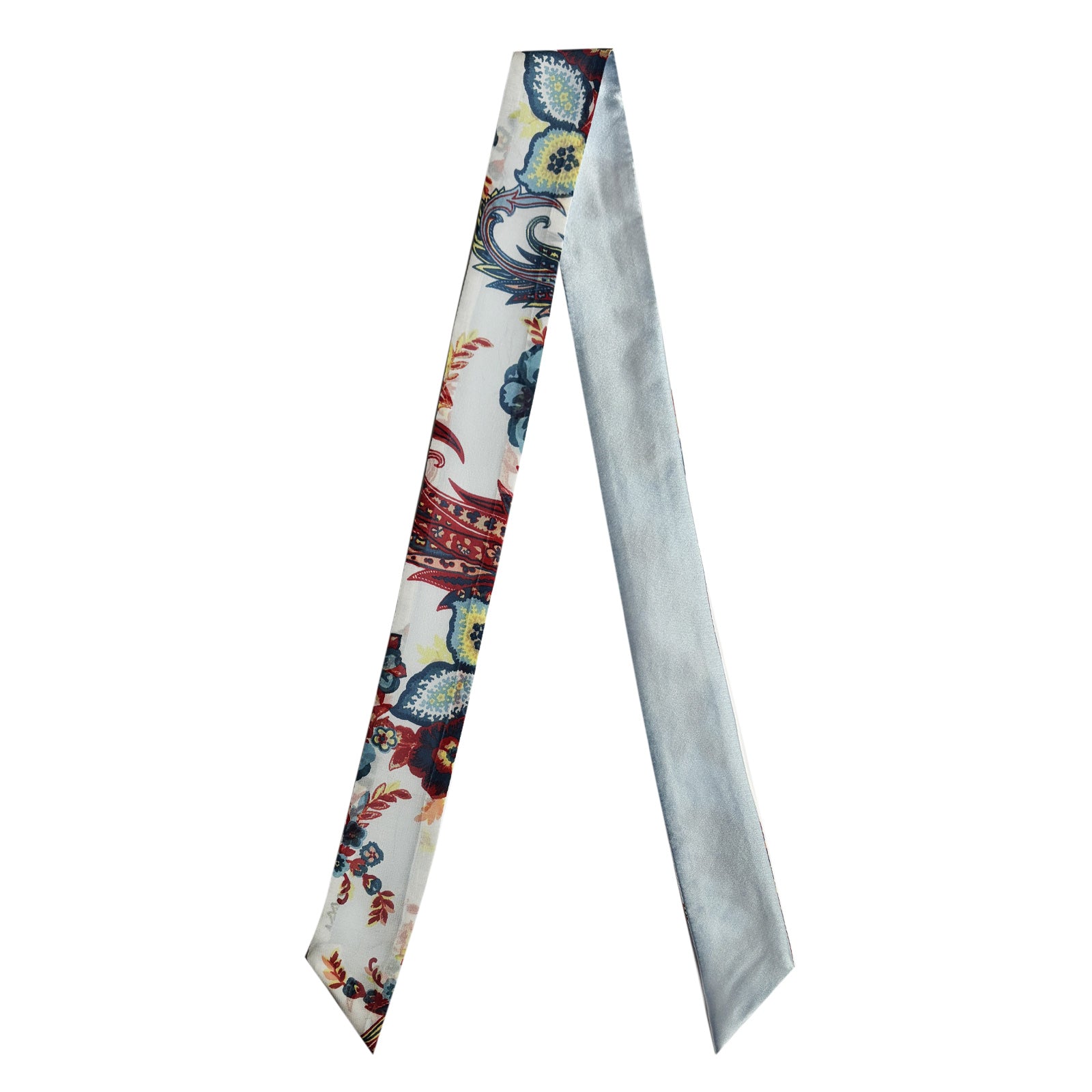 Silk Skinny Scarf - Paisley