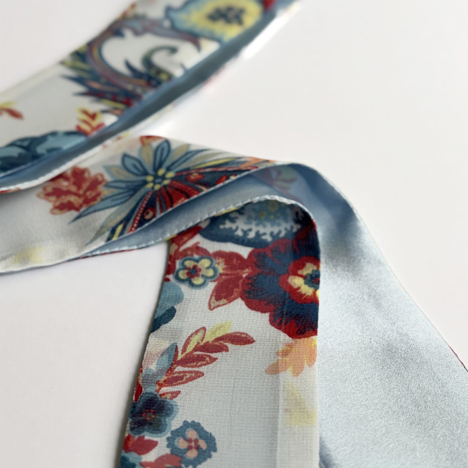 Silk Skinny Scarf - Paisley