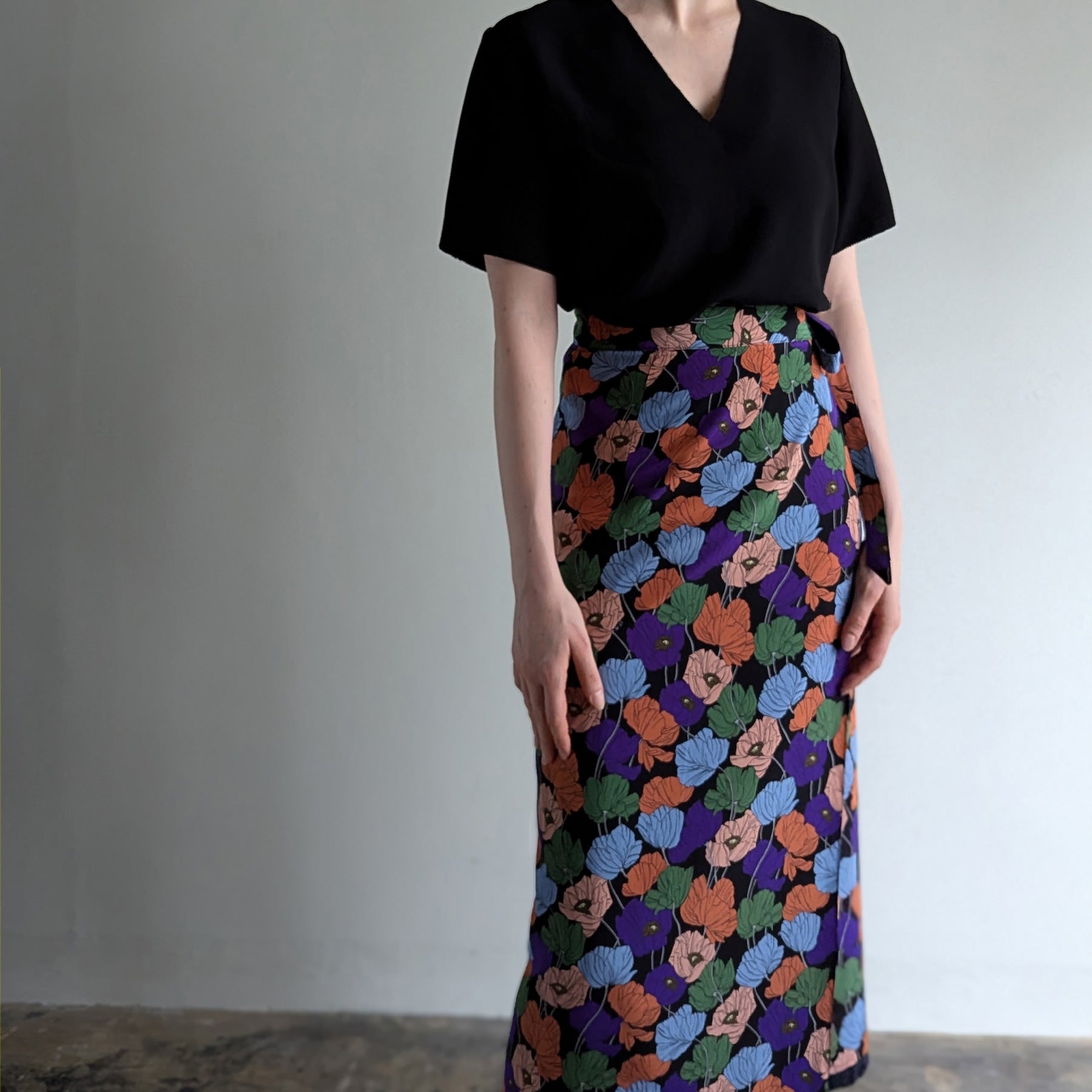 Reversible Skirt Long Straight -  Papavero