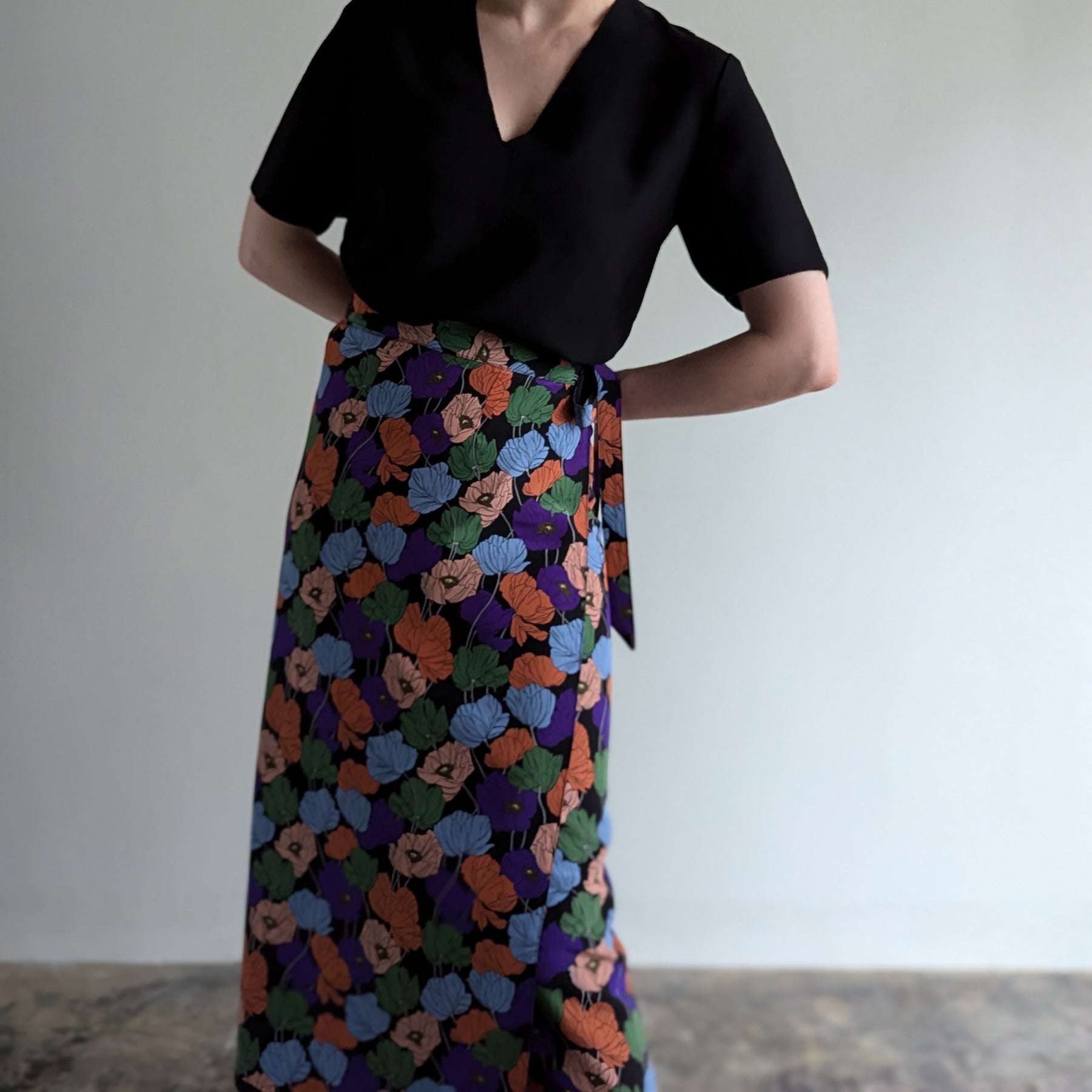 Reversible Skirt Long Straight -  Papavero