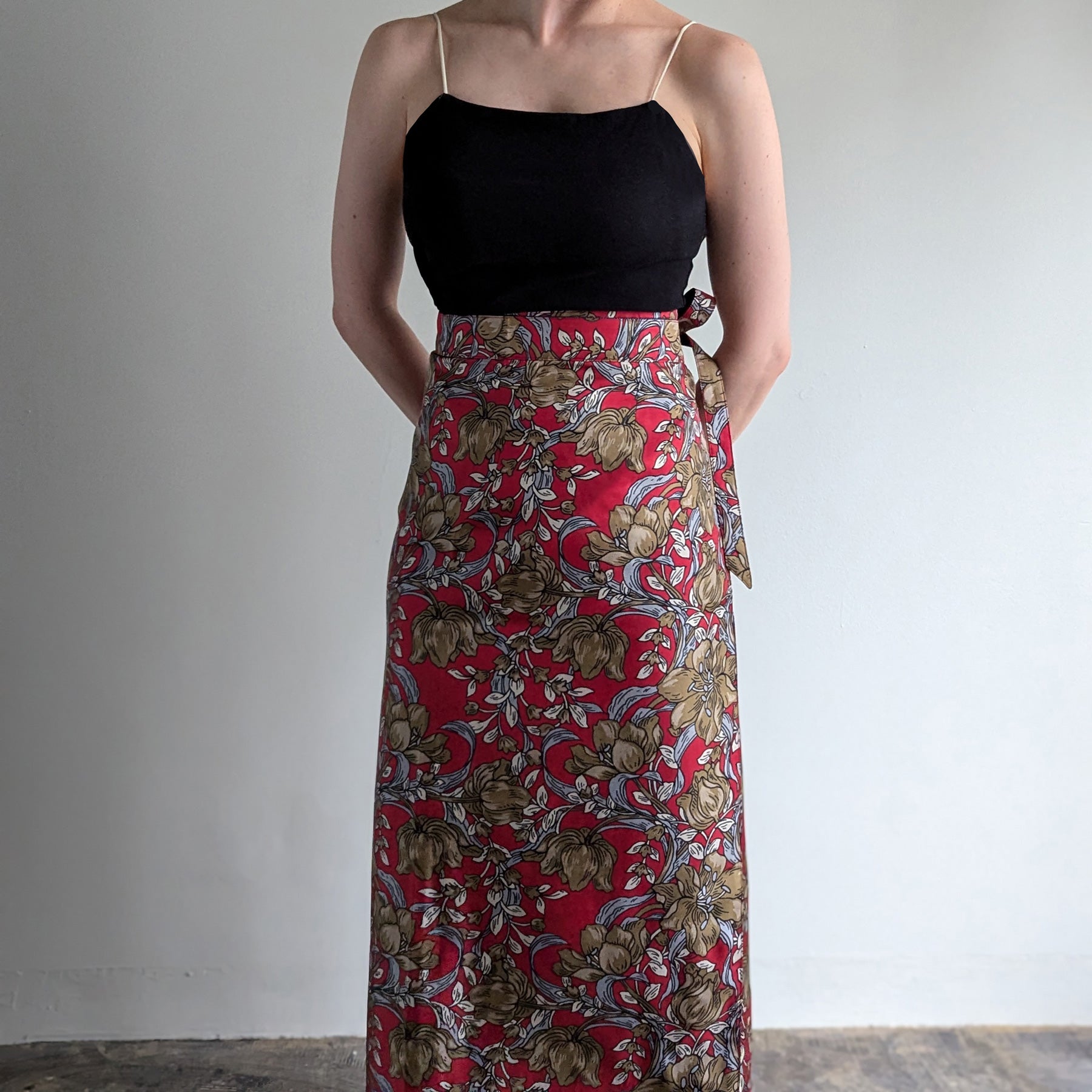 Reversible Skirt Long Straight -  Rosso