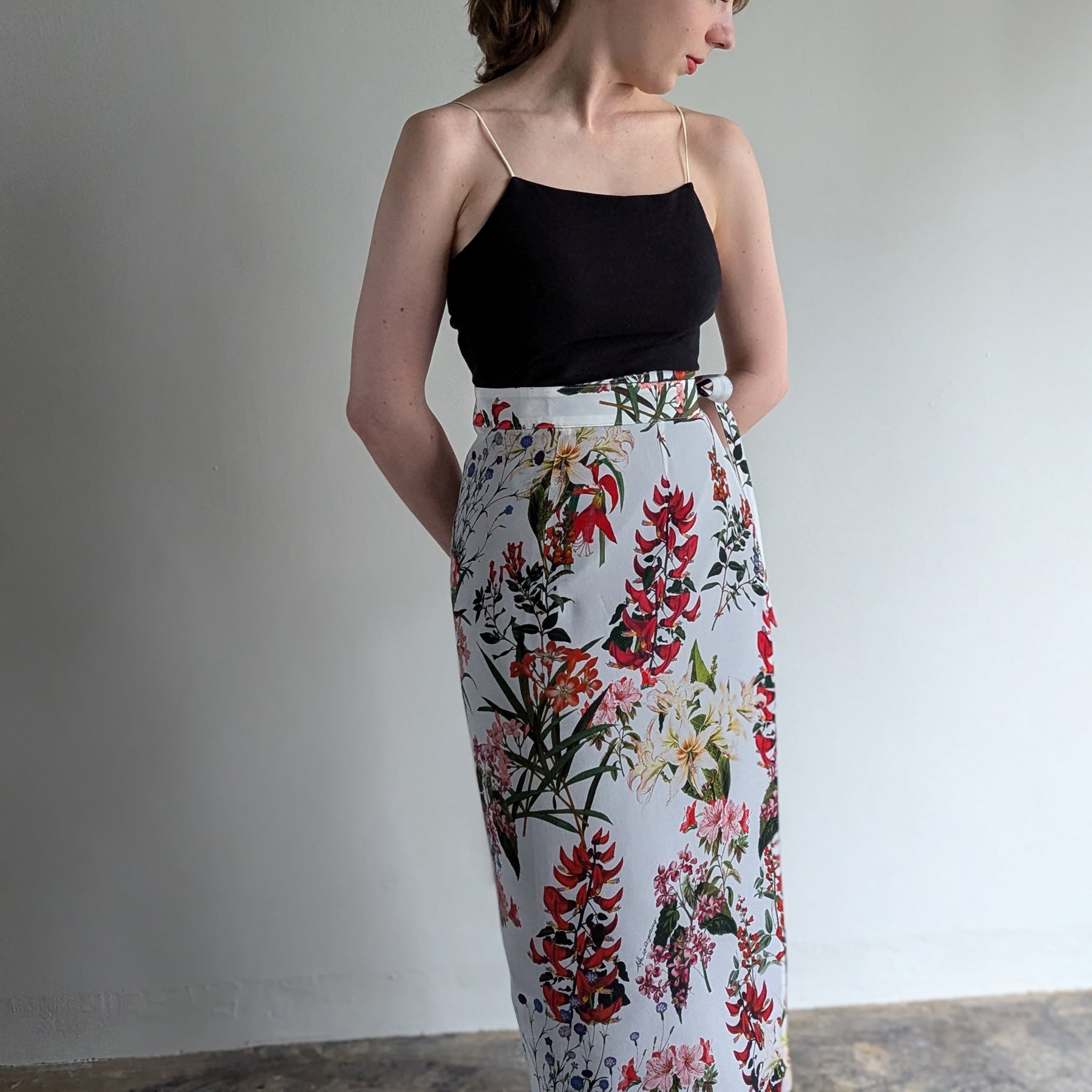 Reversible Skirt Long Straight -  Bianco