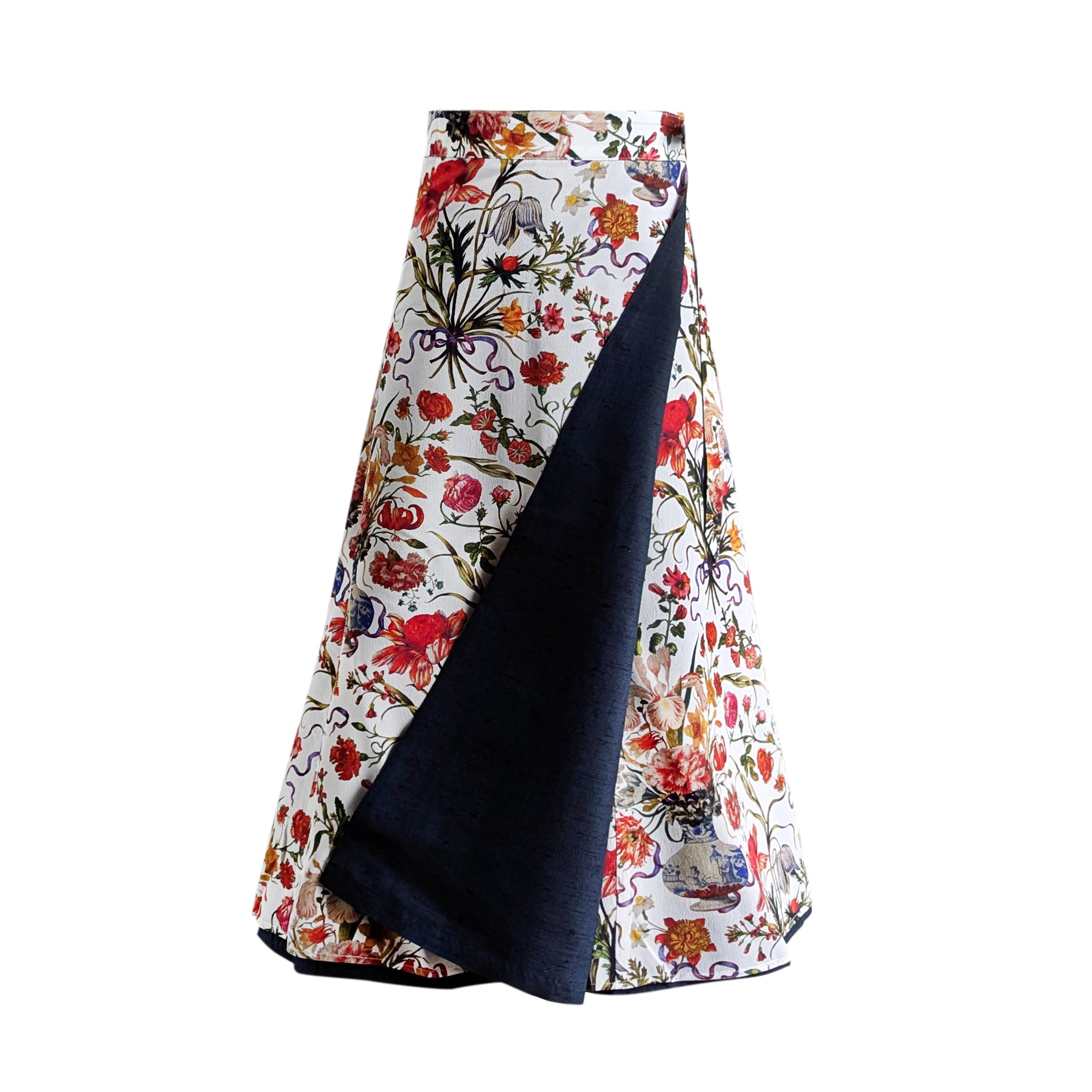 Reversible Skirt Flare - Bouquet - Bianco