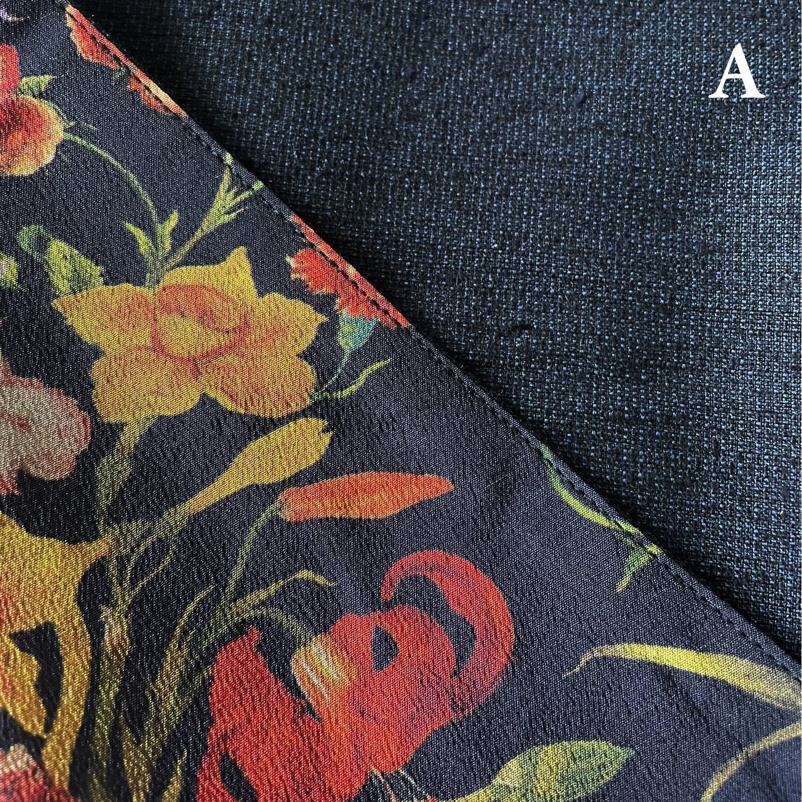 Reversible Skirt Flare - Bouquet - Nero