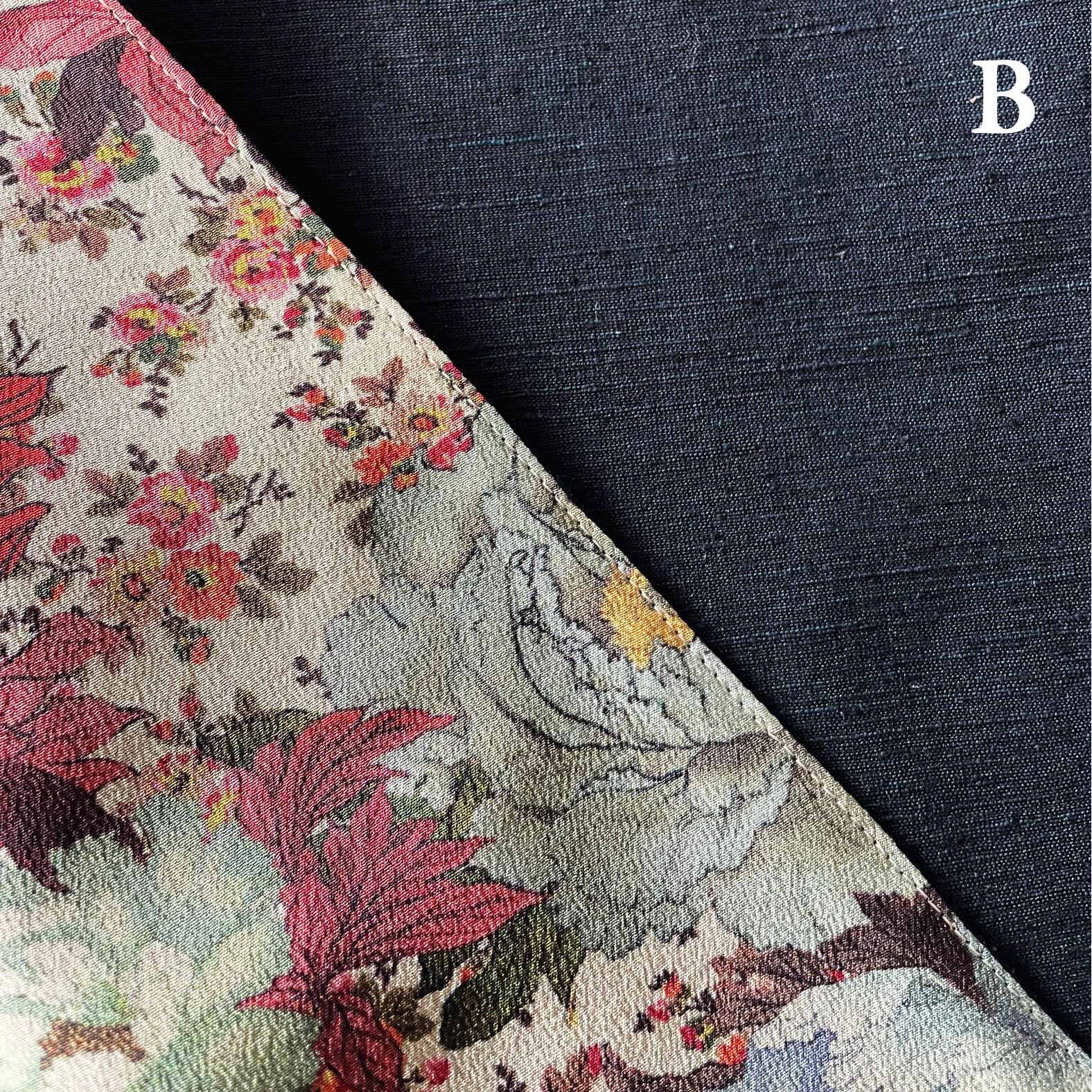 Reversible Skirt Flare - Fiori Azzurri - Grigio