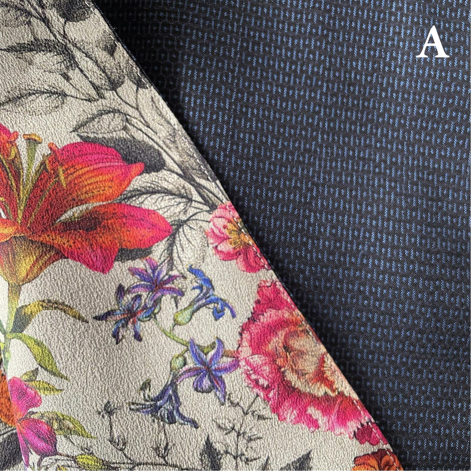 Reversible Skirt Flare - Fiori Rosa - Grigio