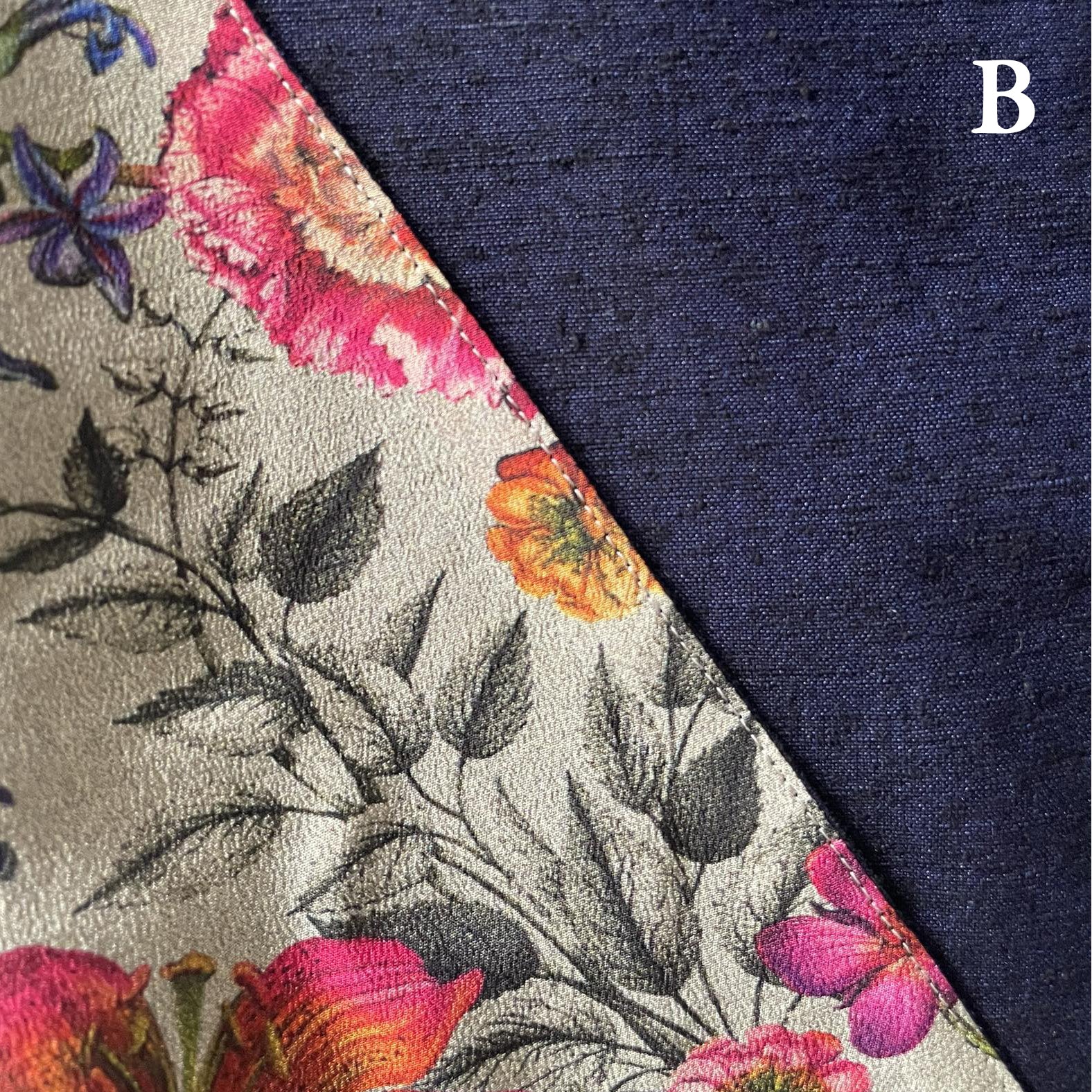 Reversible Skirt Flare - Fiori Rosa - Grigio