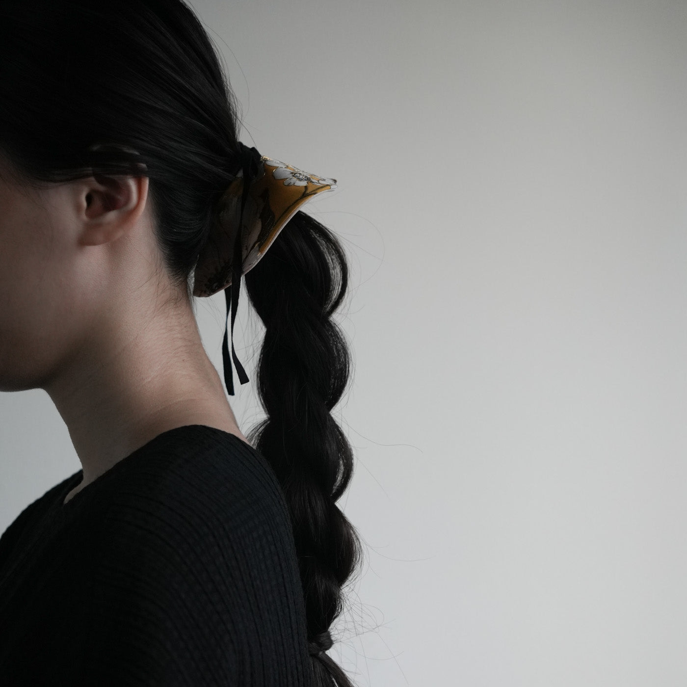 KInsai Loop Hair Wrap - Fiori Bianchi - Giallo