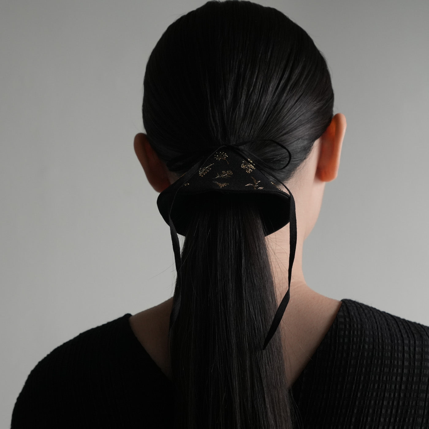 KInsai Loop Hair Wrap - Botanical - Nero