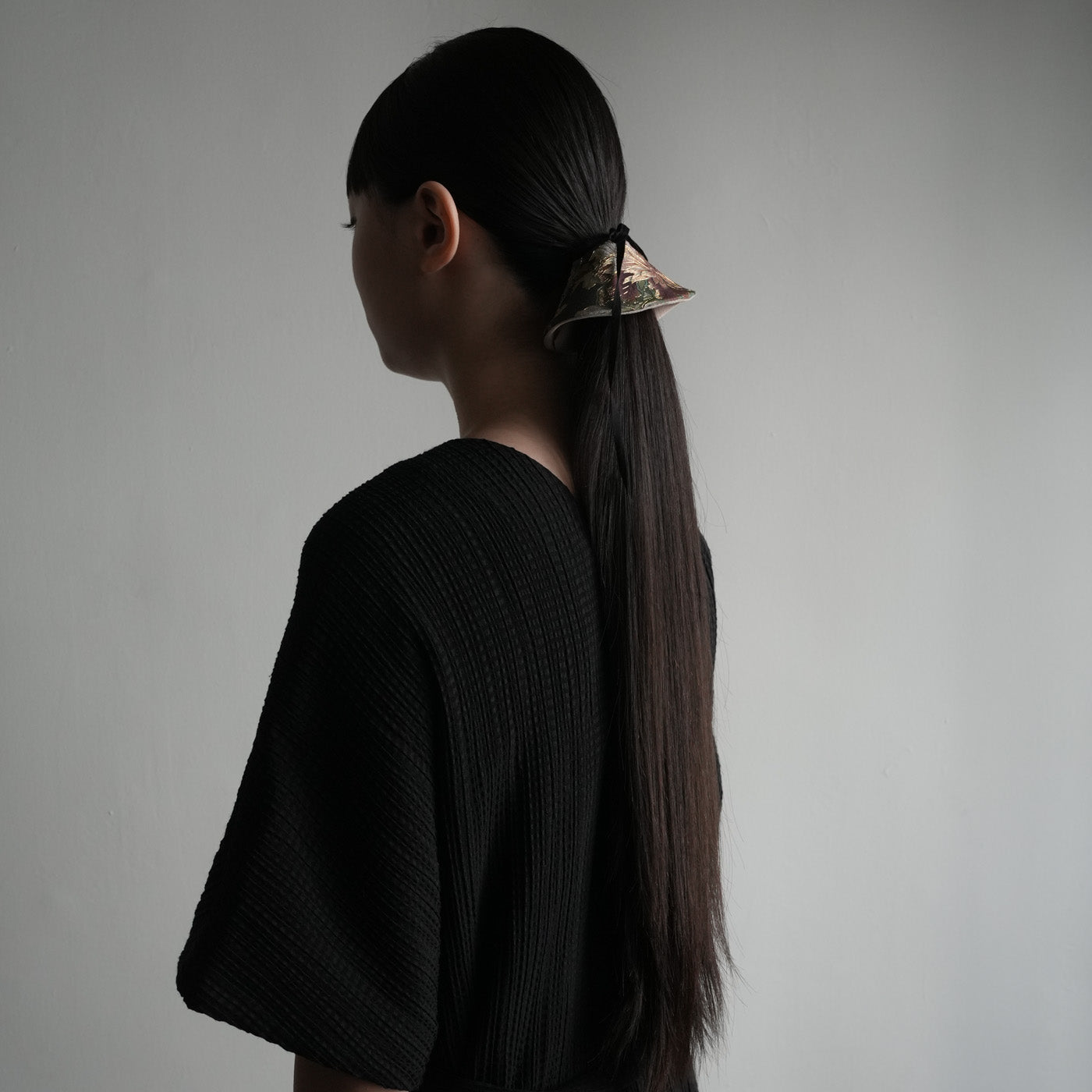 KInsai Loop Hair Wrap - Fiori Rosa - Khaki