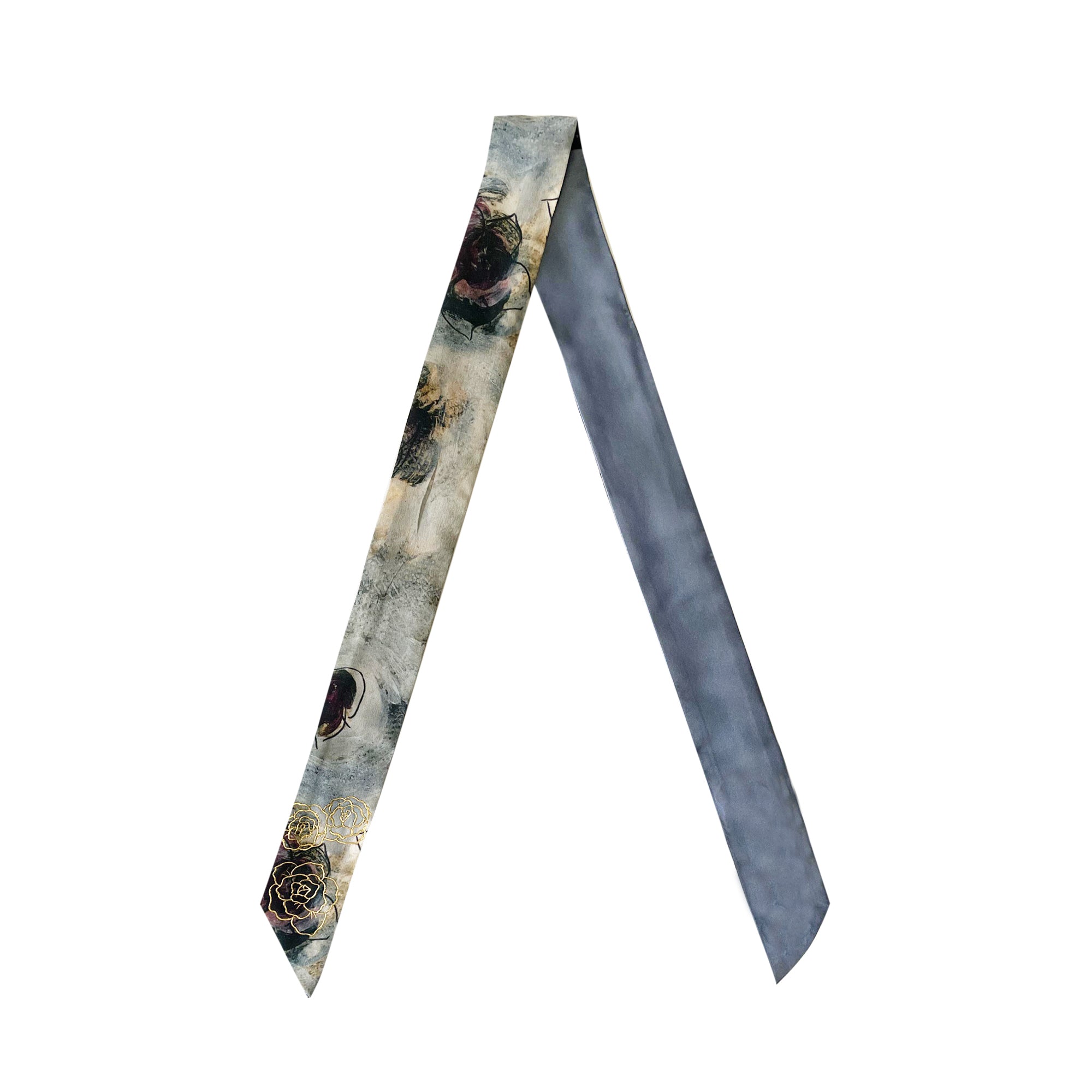 Silk Skinny Scarf - Rosa Viola