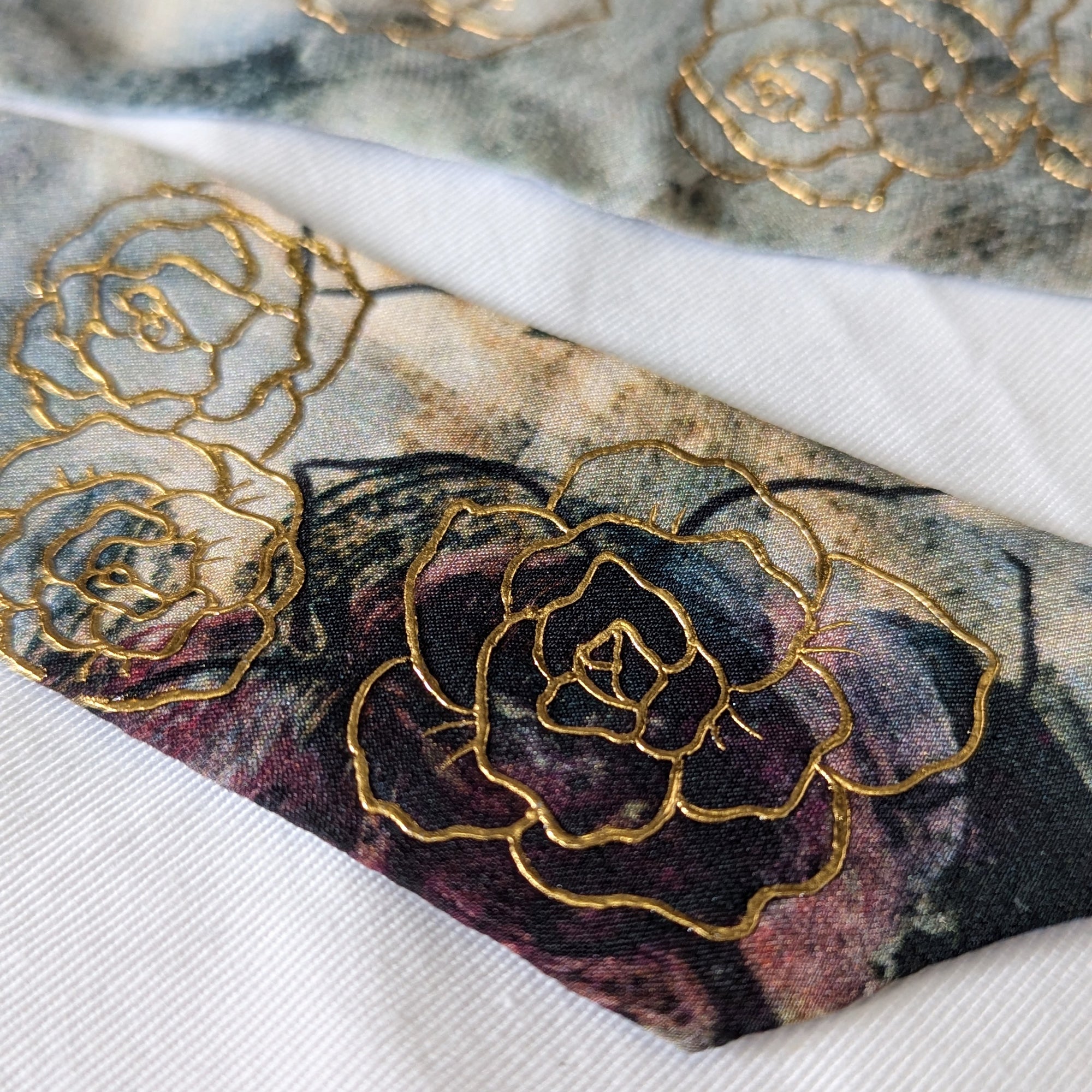 Silk Skinny Scarf - Rosa Viola