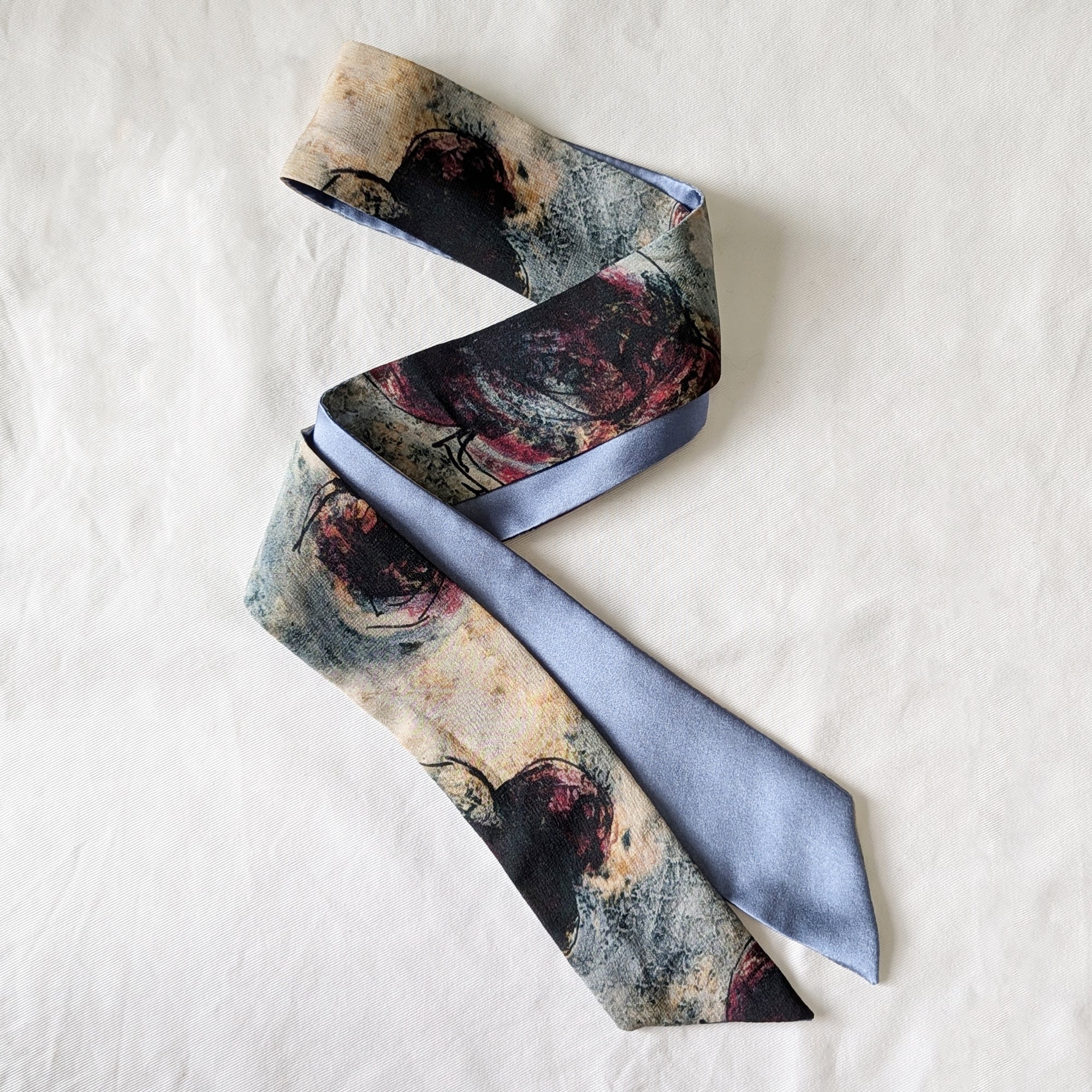 Silk Skinny Scarf - Rosa Viola