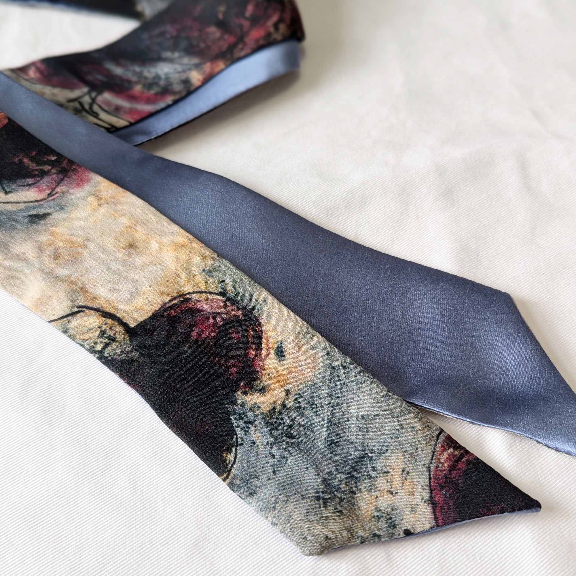 Silk Skinny Scarf - Rosa Viola