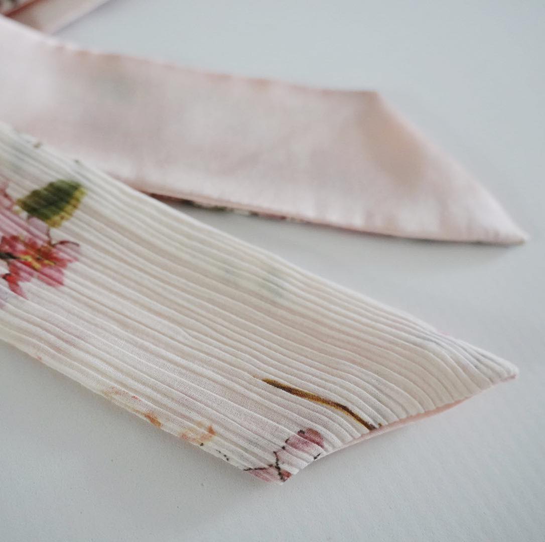 Silk Skinny Scarf - Ciliegio