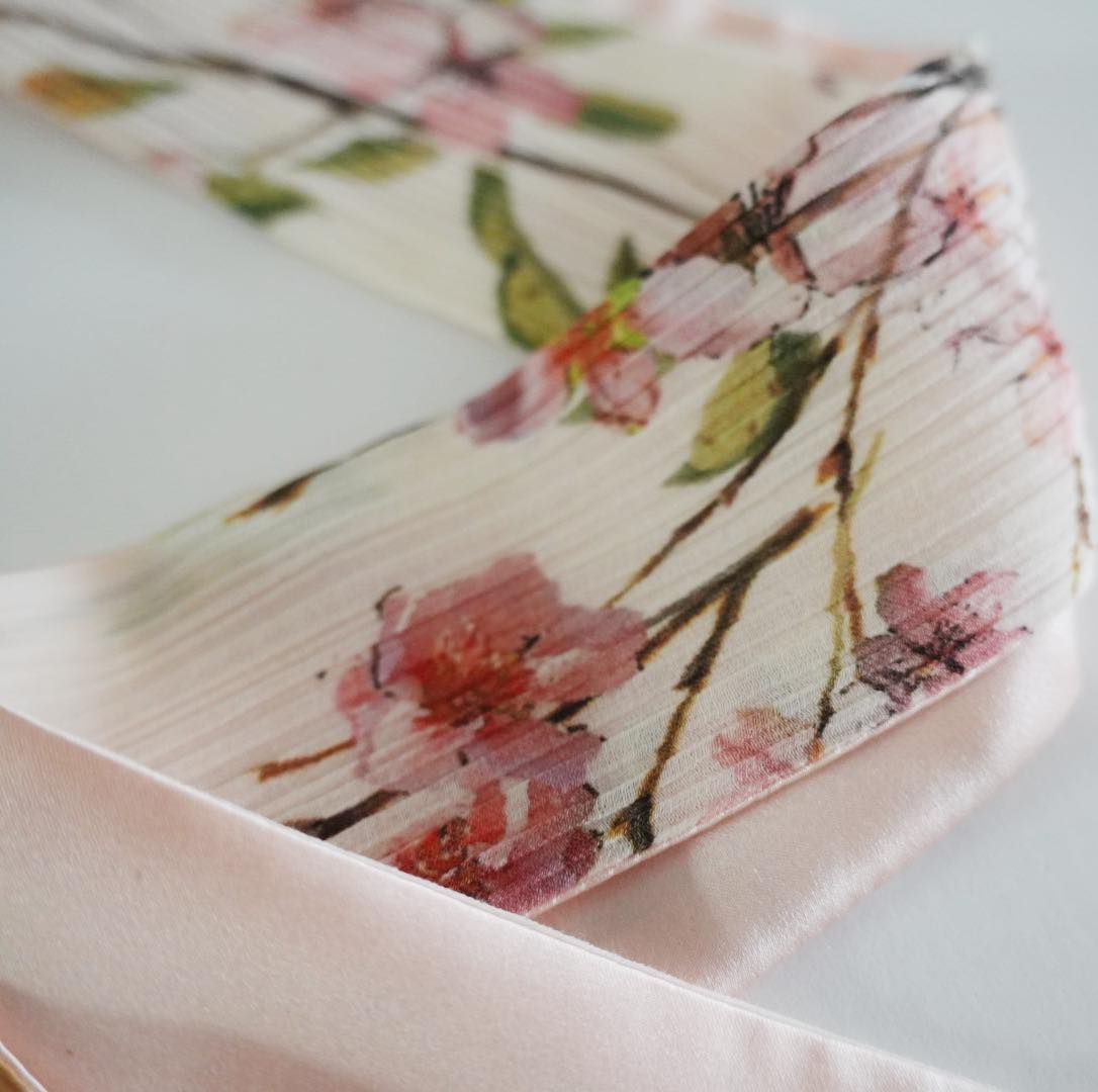 Silk Skinny Scarf - Ciliegio