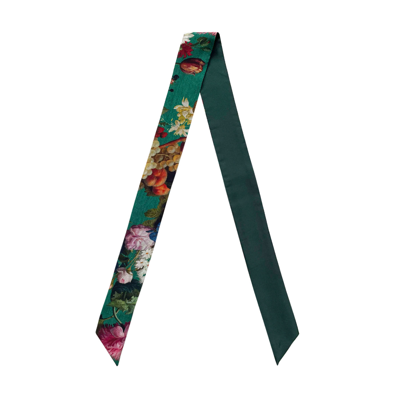 Silk Skinny Scarf - Natura Morta - Verde
