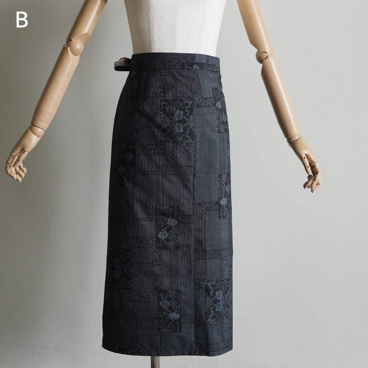 Reversible Skirt Long Straight - Fiori vari - Bianco