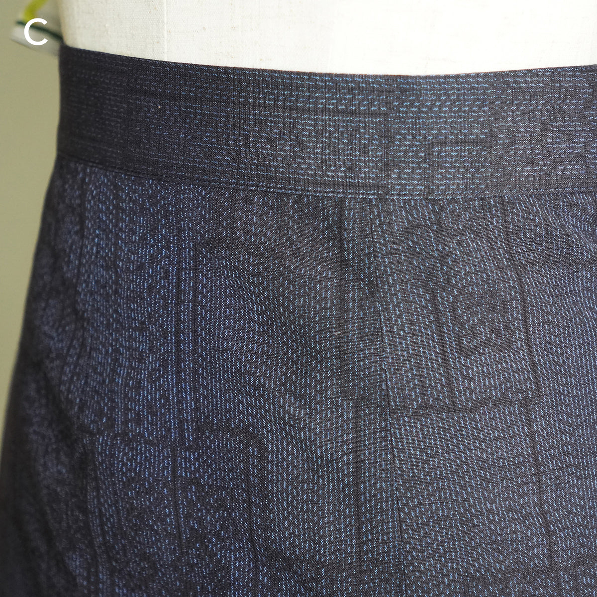 Reversible Skirt Long Straight - Fiori Viola e Gialli - Bianco