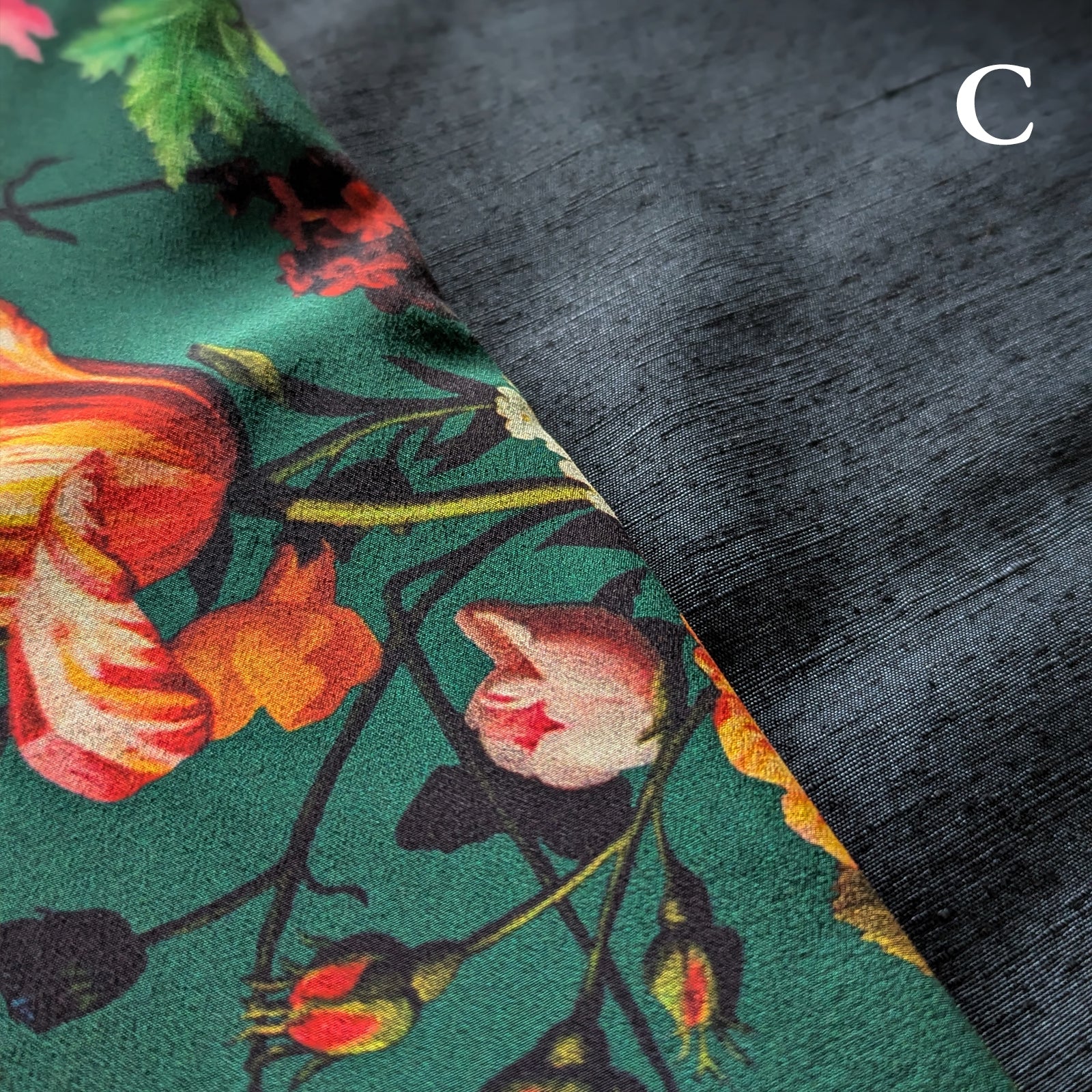 Reversible Skirt Flare - Fiori Vari - Verde