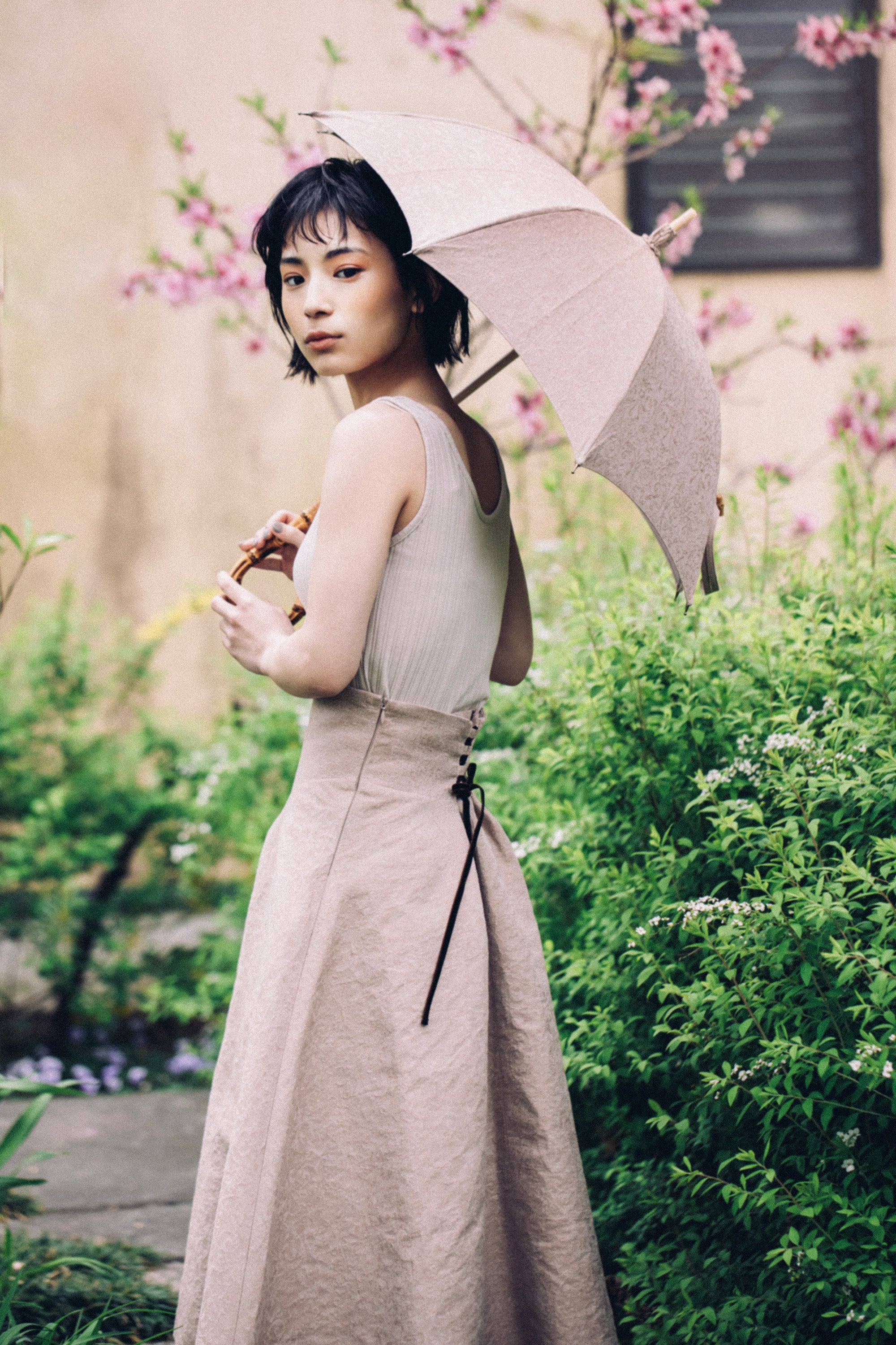 Nishijin Parasol - Marrone