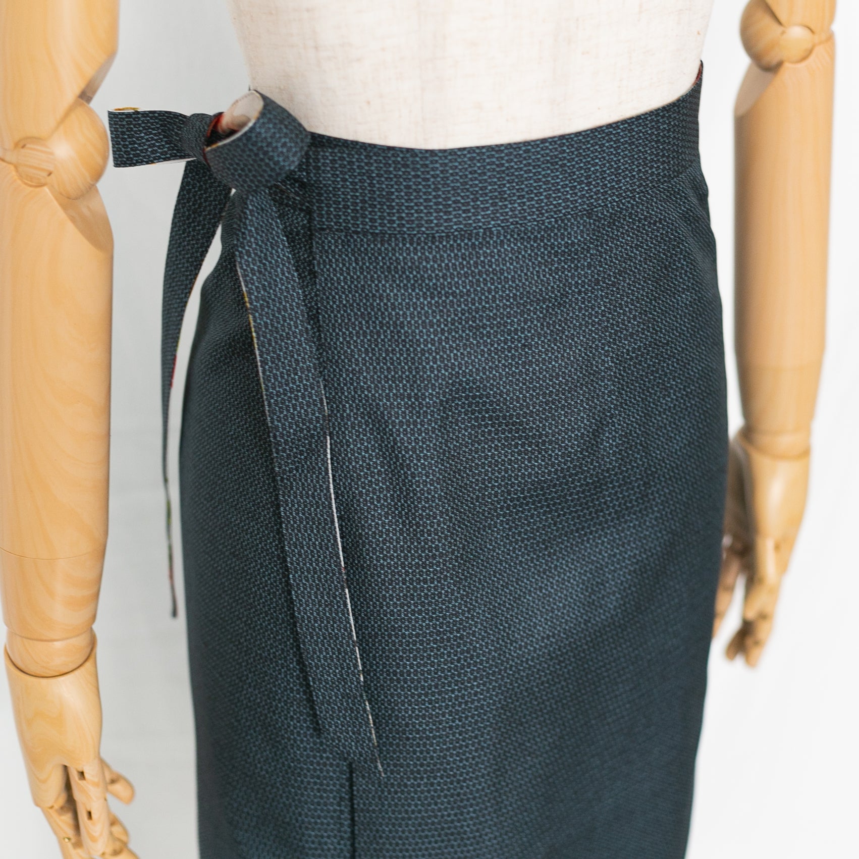 Reversible Skirt Long Straight - Fiori Bianco