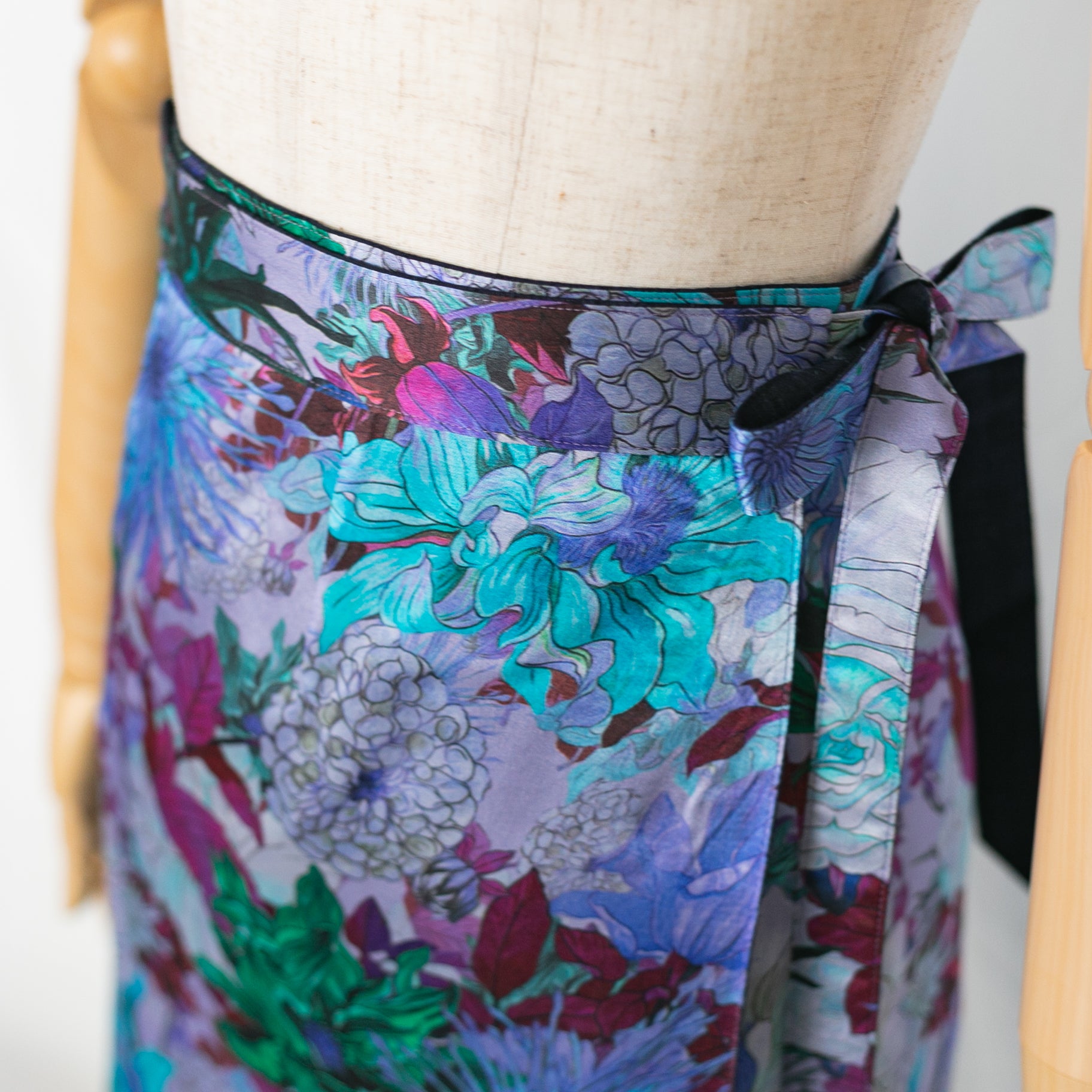 Reversible Skirt Long Straight - Fiori Viola