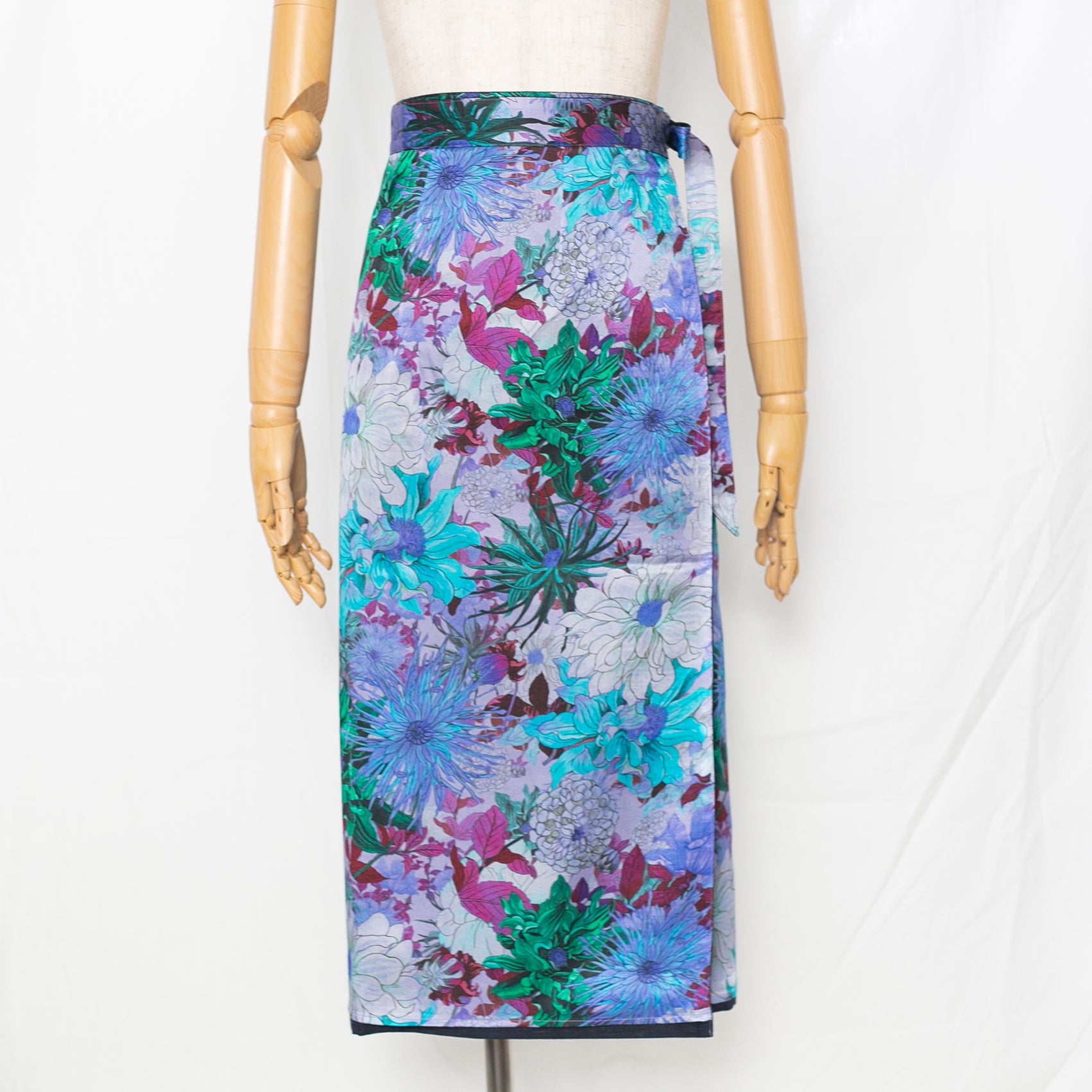 Reversible Skirt Long Straight - Fiori Viola