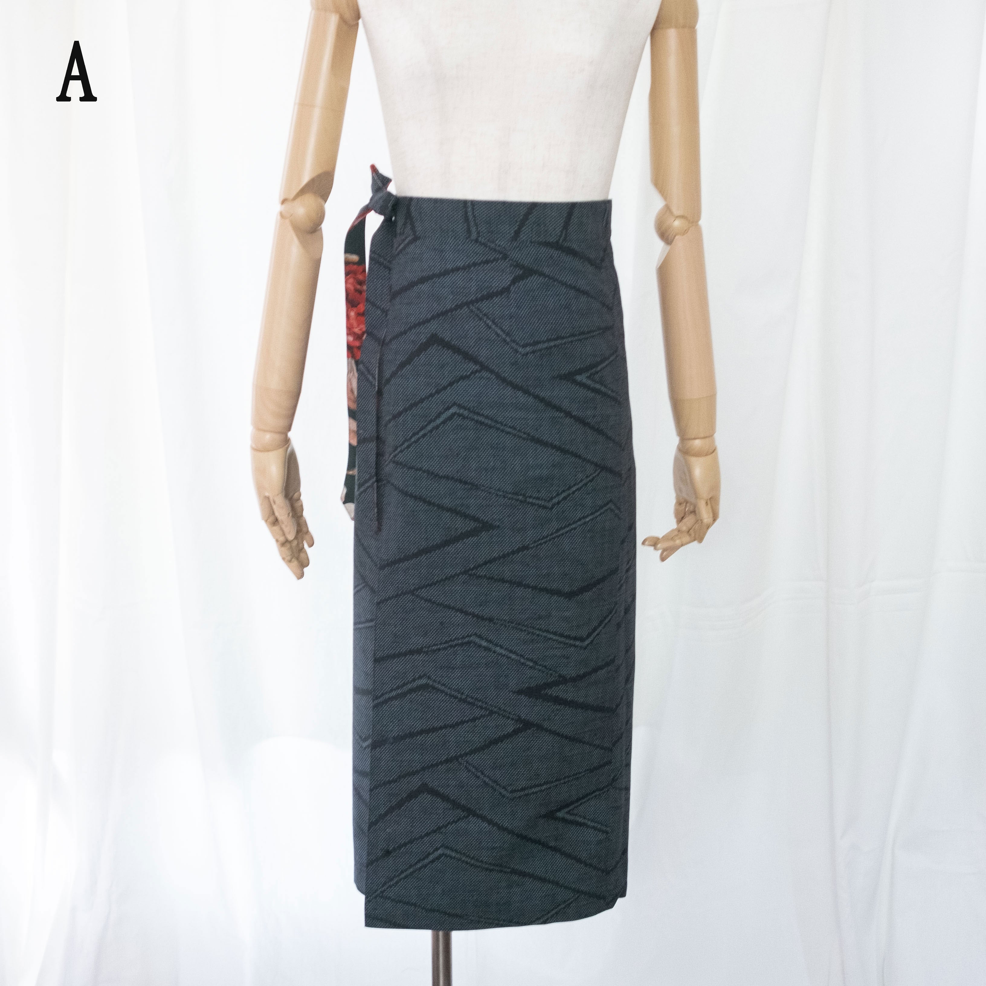 Reversible Skirt Long Straight - Fiori Verde