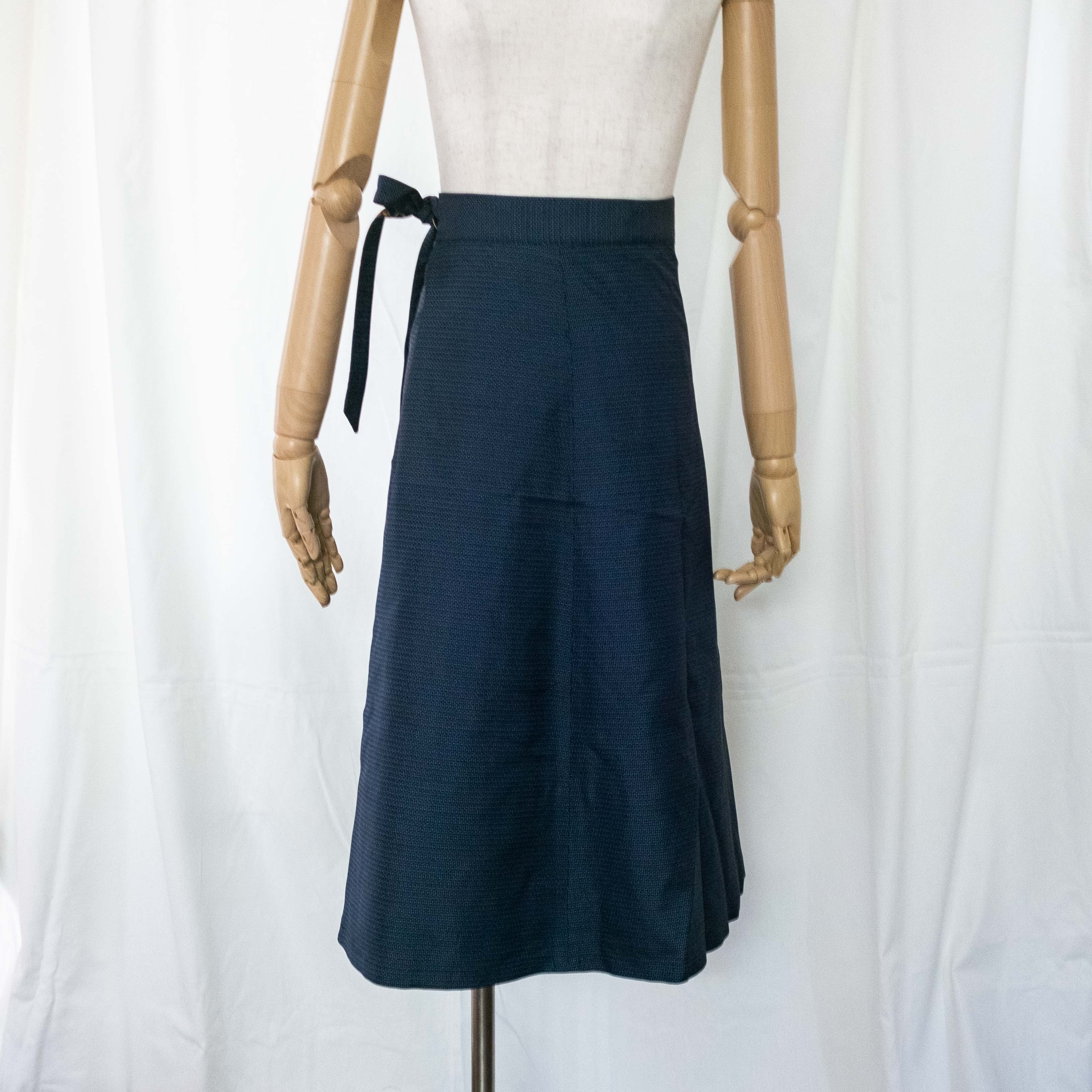 Reversible Skirt Flare - Fiori Navy Oshima