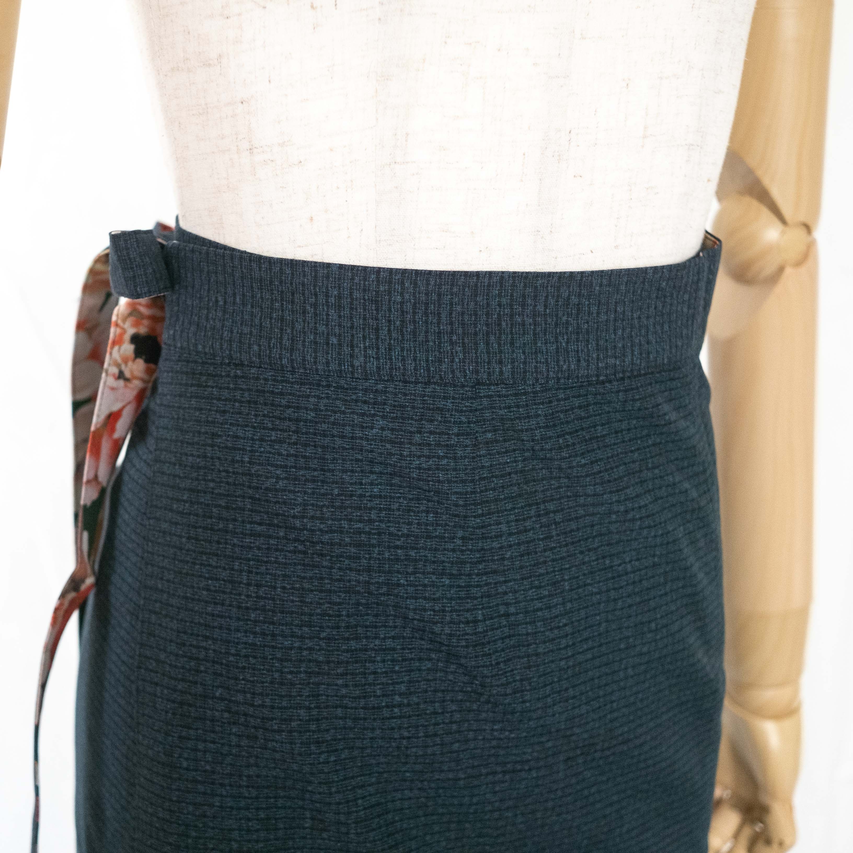 Reversible Skirt Long Straight - Fiori Verde