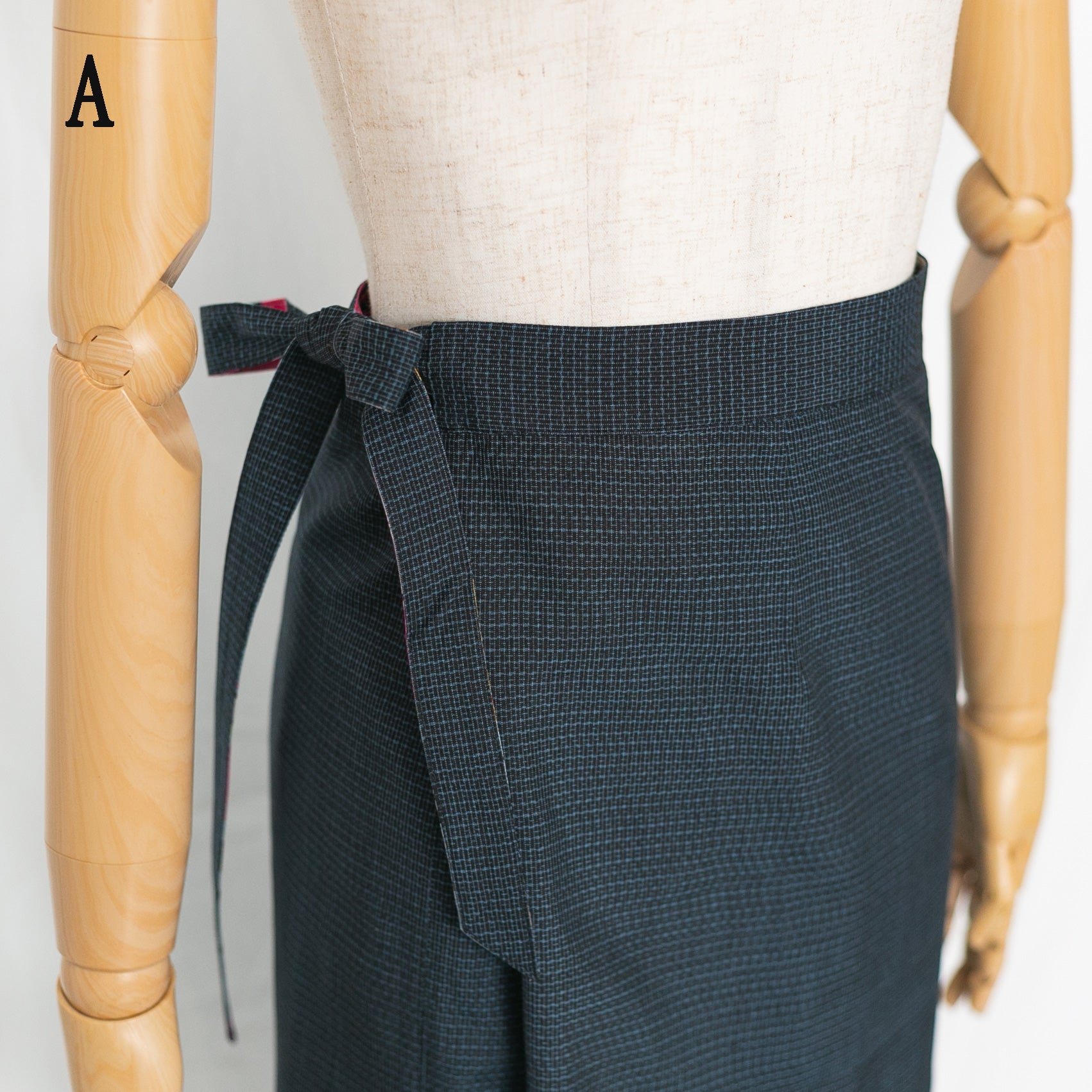 Reversible Skirt Long Straight - Fiori Azzurro - Oshima