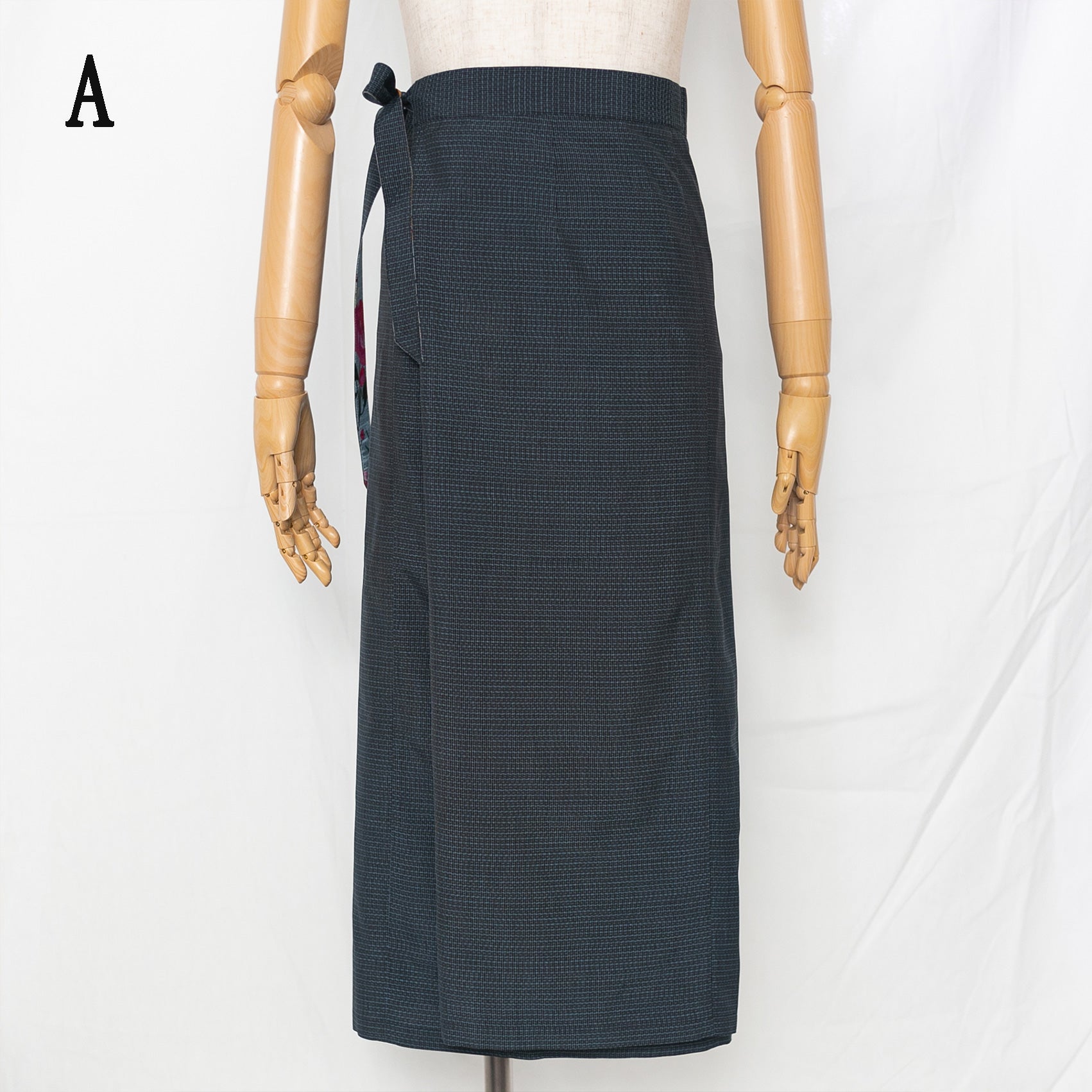 Reversible Skirt Long Straight - Fiori Azzurro - Oshima