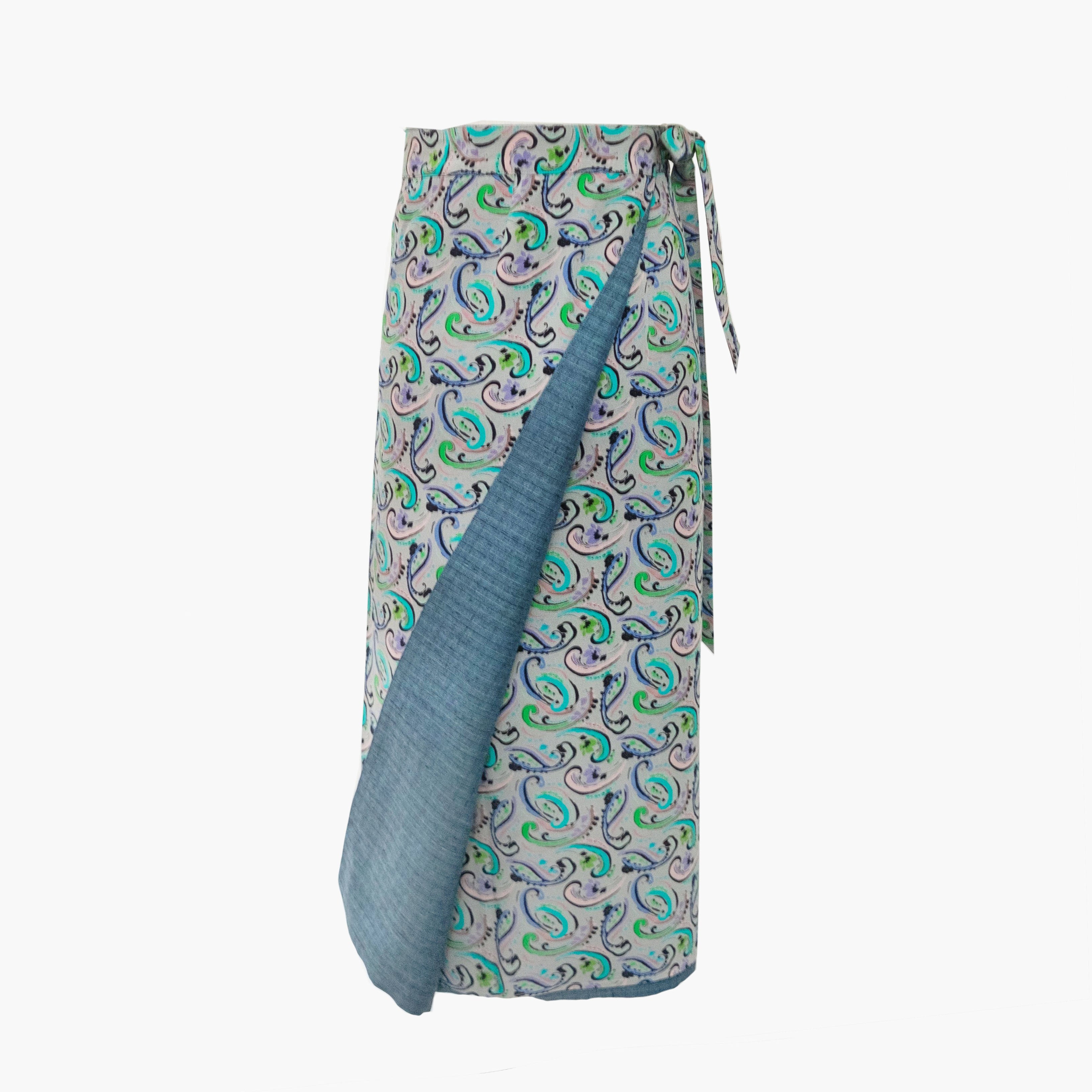 Reversible Skirt Long Straight - Paisley