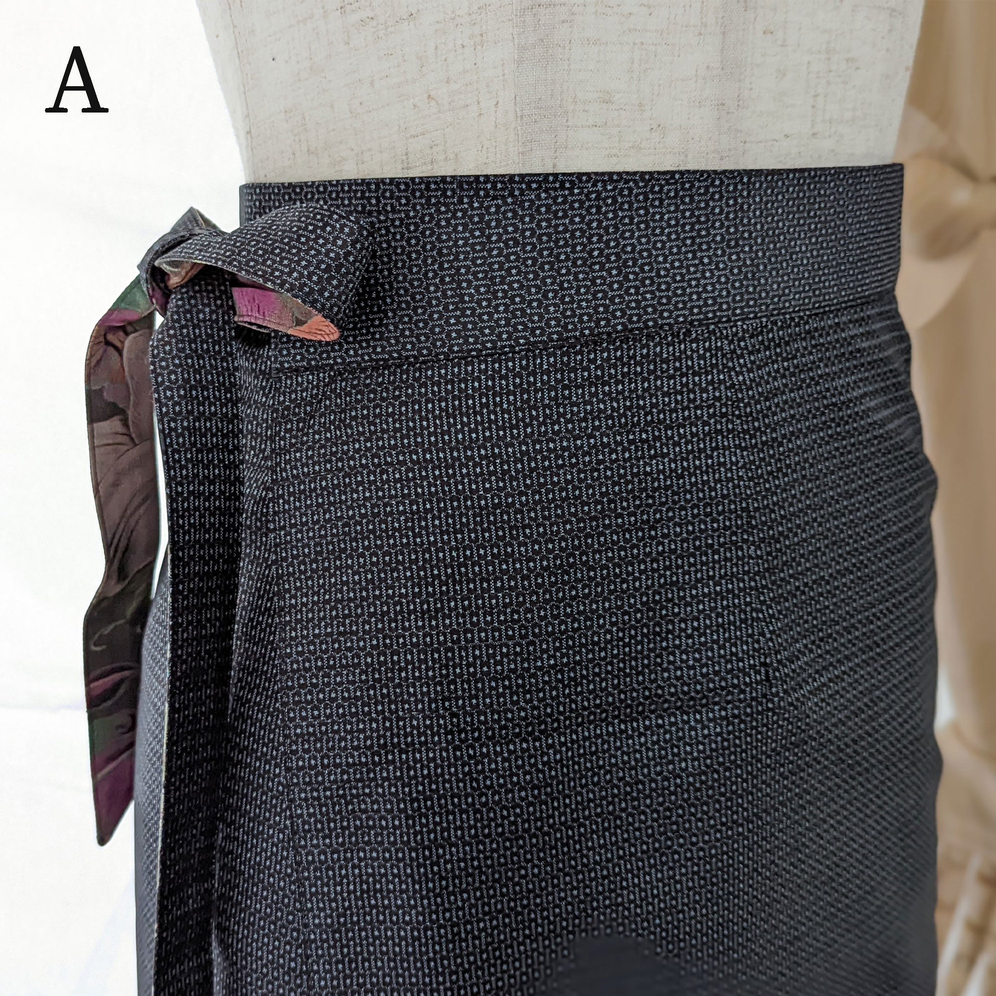 Reversible Skirt Long Straight - Fiori Khaki - Oshima