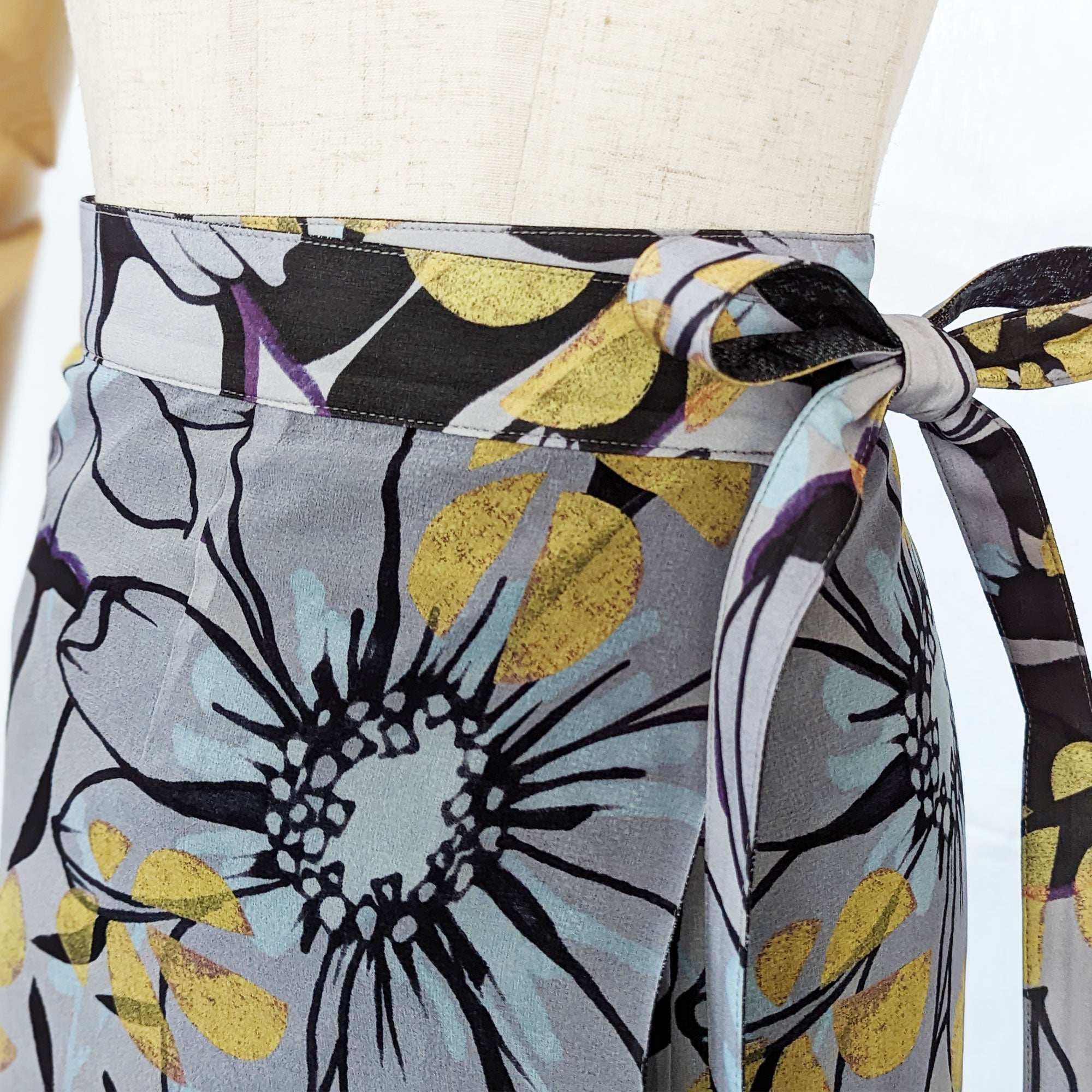 Reversible Skirt Long Straight - Fiori Mono