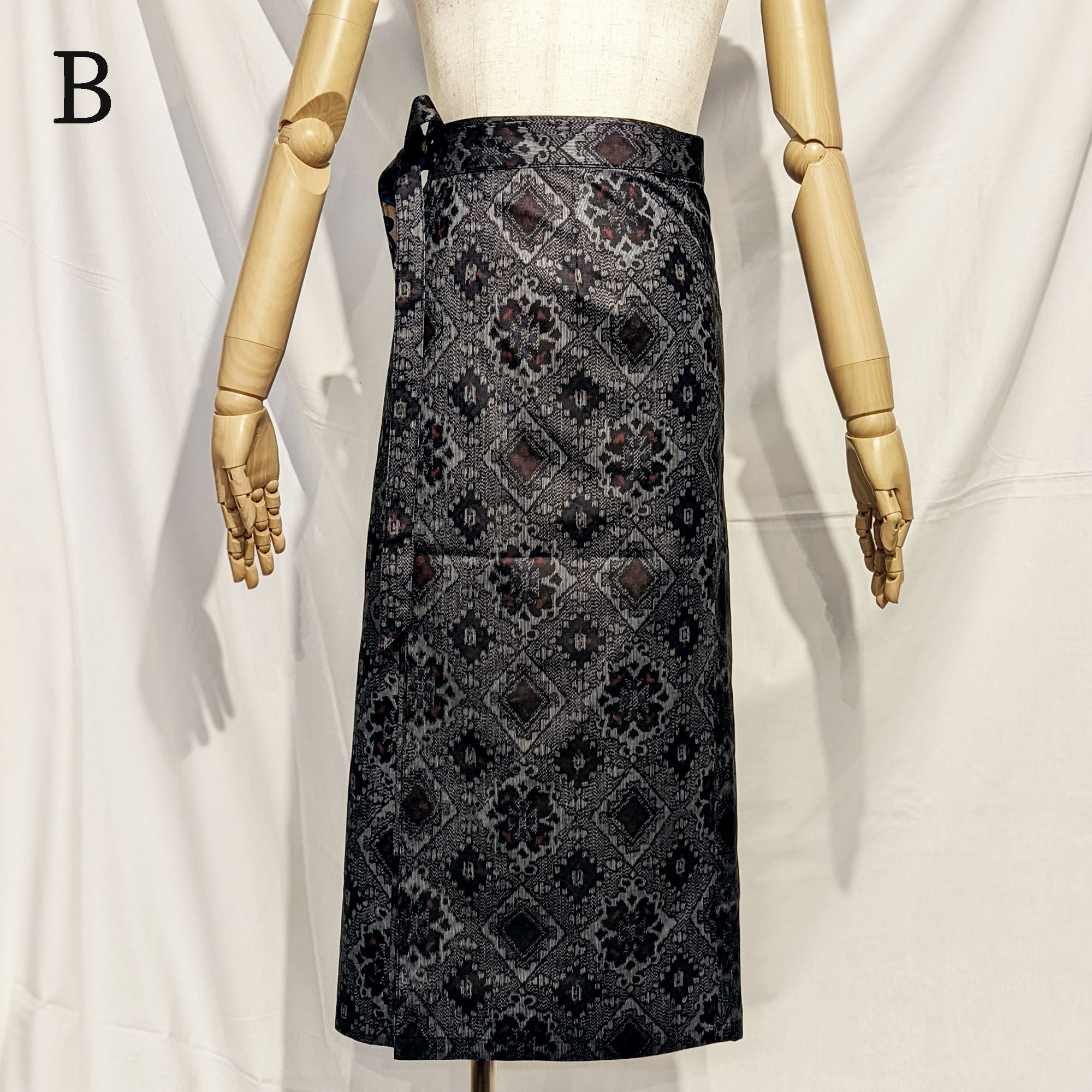 Reversible Skirt Long Straight - Fiori Oro - Oshima