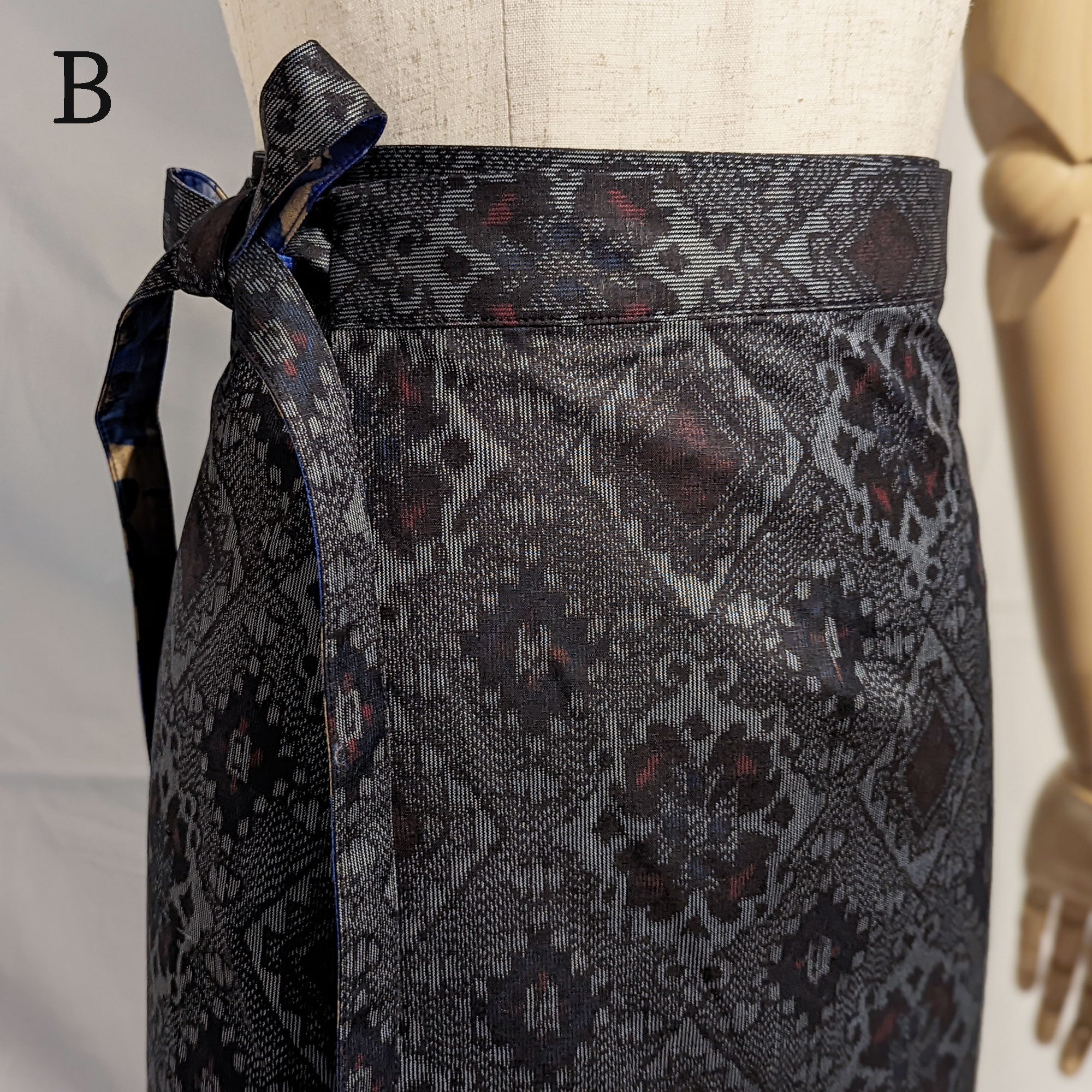 Reversible Skirt Long Straight - Fiori Oro - Oshima