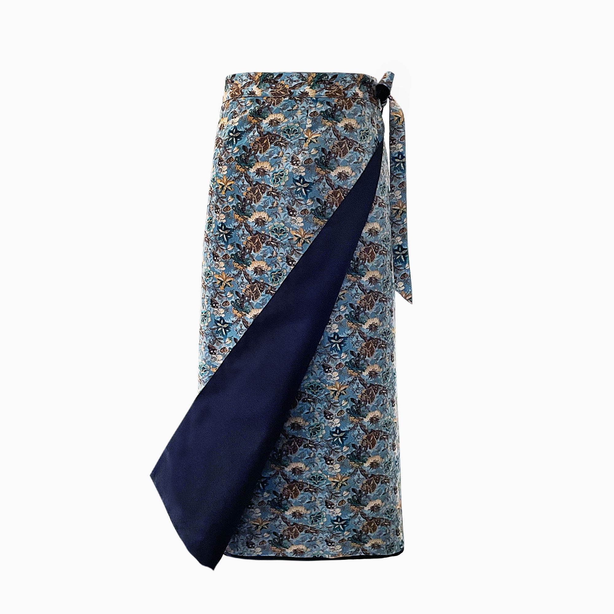 Reversible Skirt Long Straight - Vintage Blu