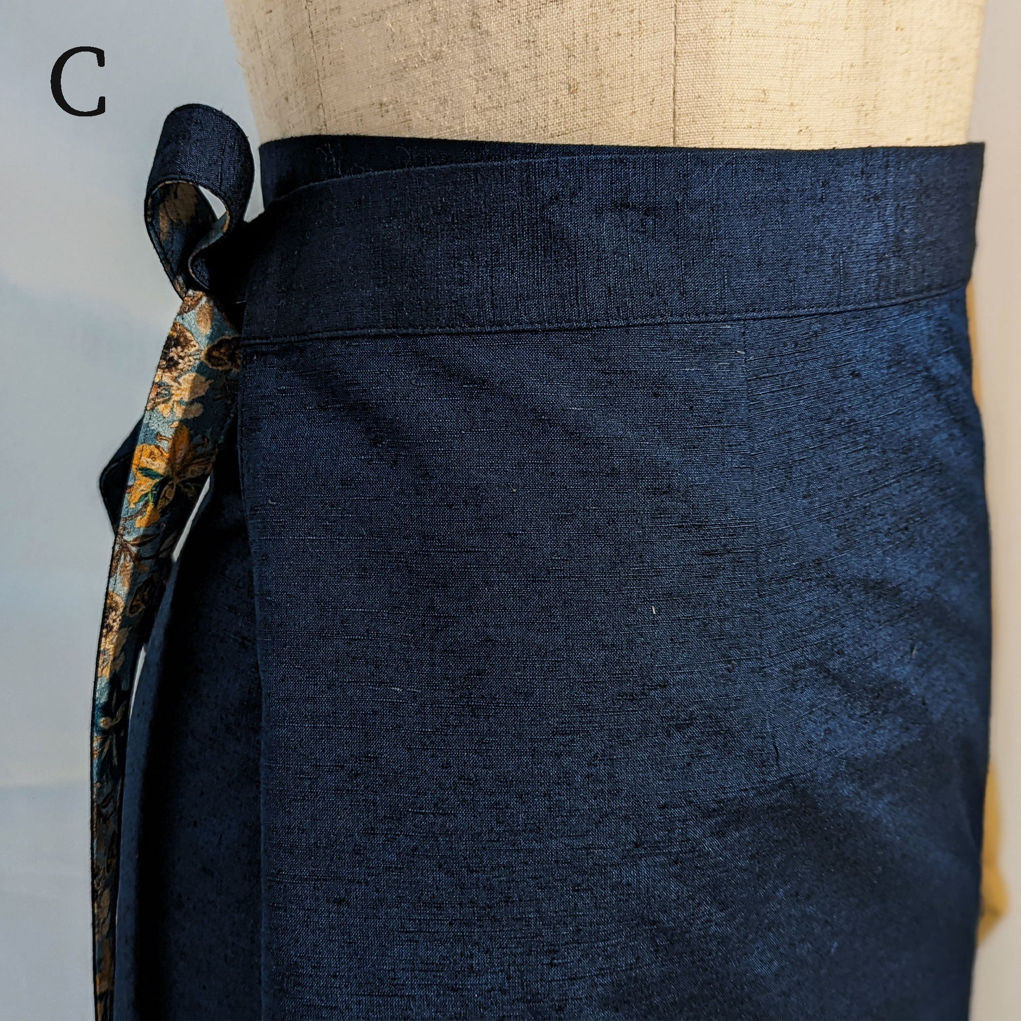 Reversible Skirt Long Straight - Vintage Blu